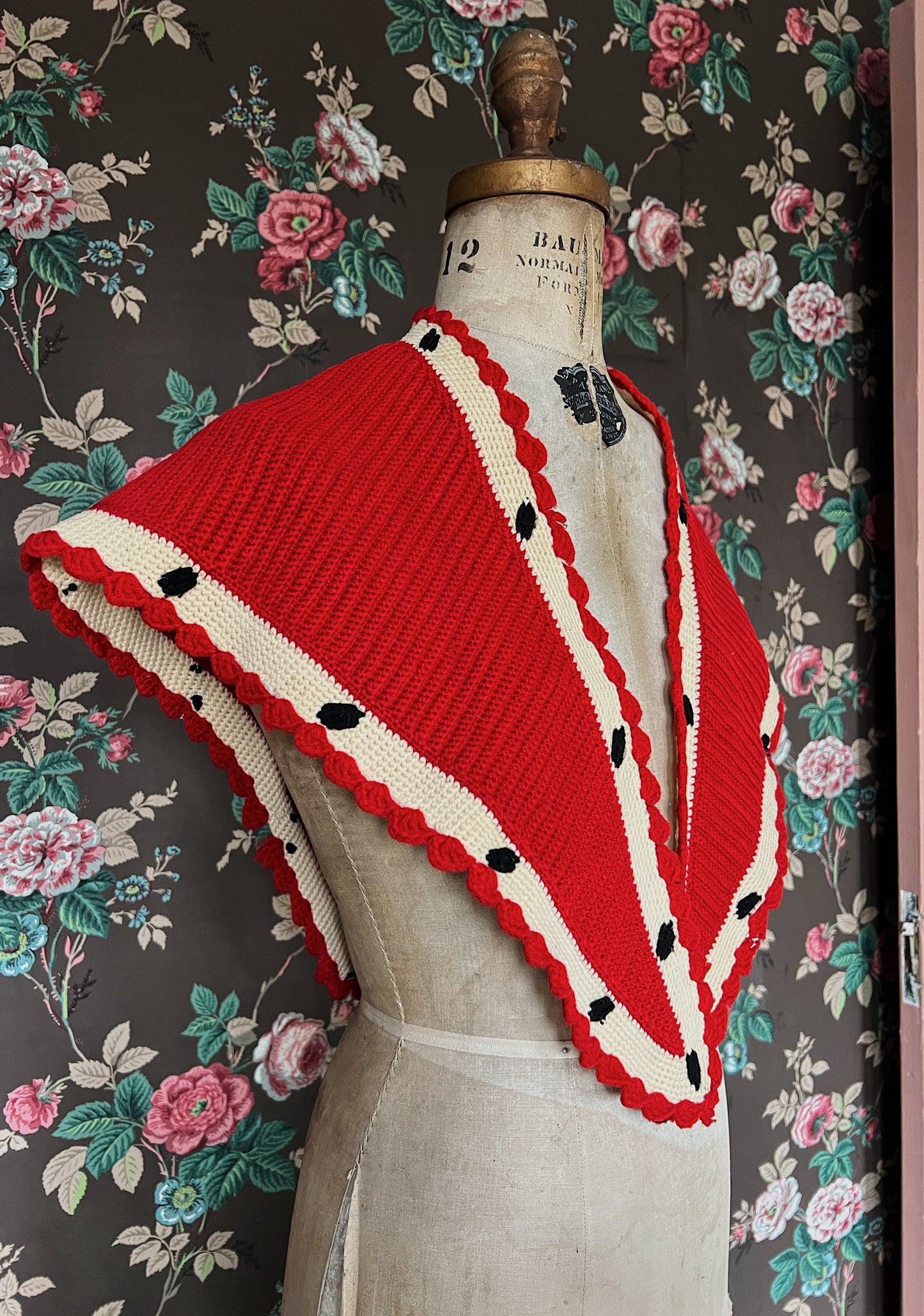 Late 1800s Sontag Shawl With Provenance
