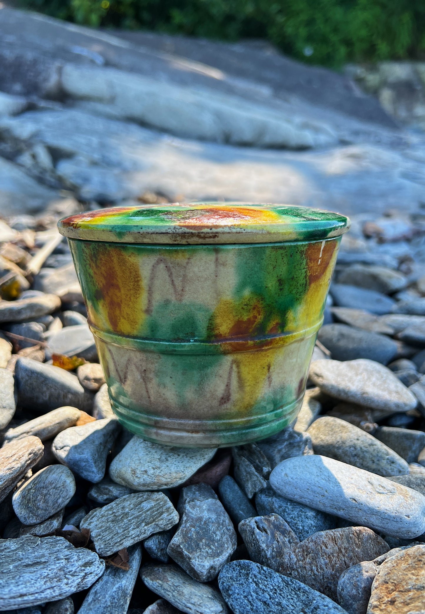1930s Whieldon Majolica Nesting Cups, Made In Japan