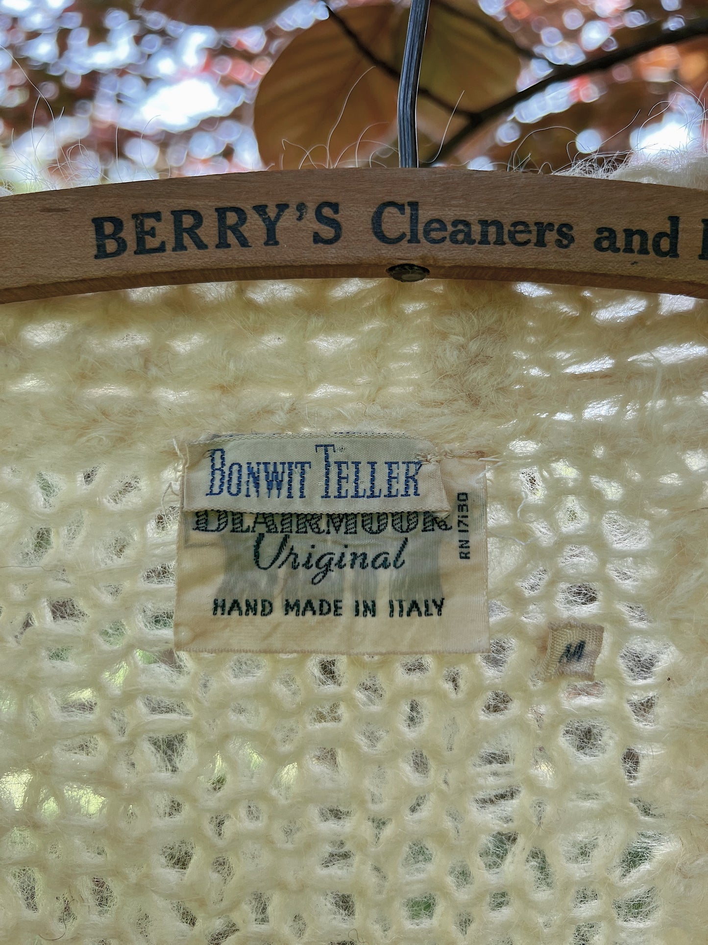 1950s Natural Mohair Loosely Woven Cardigan