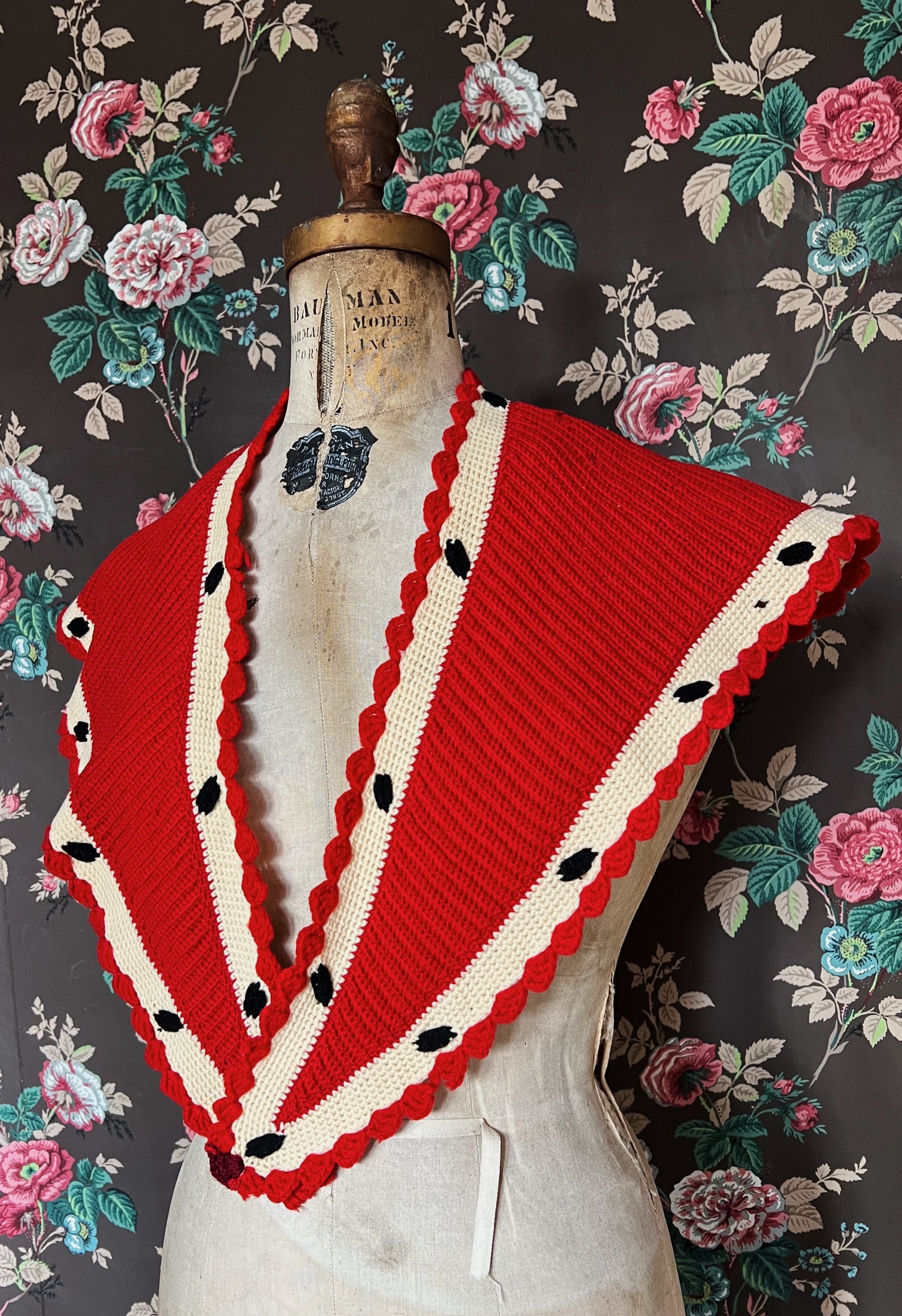 Late 1800s Sontag Shawl With Provenance