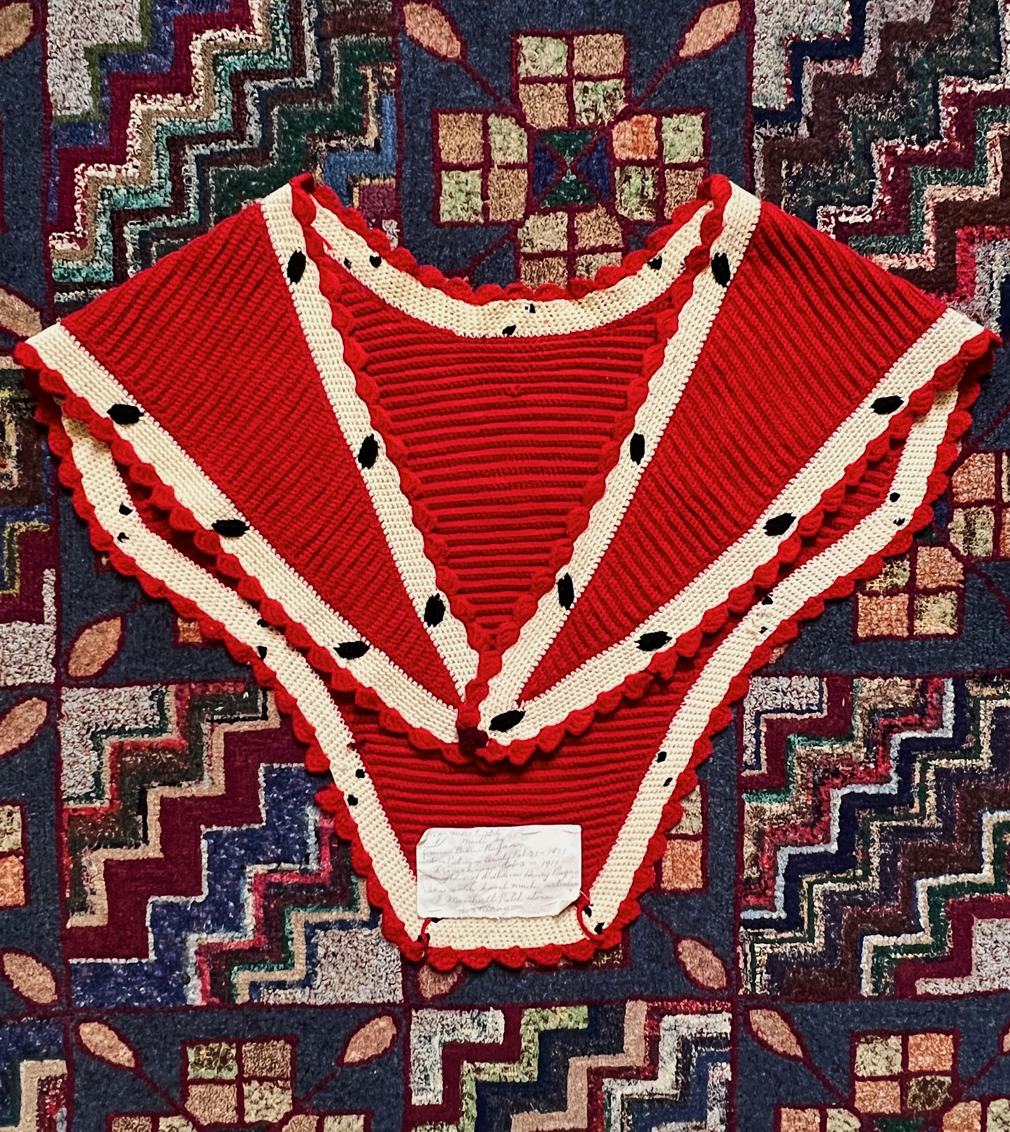 Late 1800s Sontag Shawl With Provenance