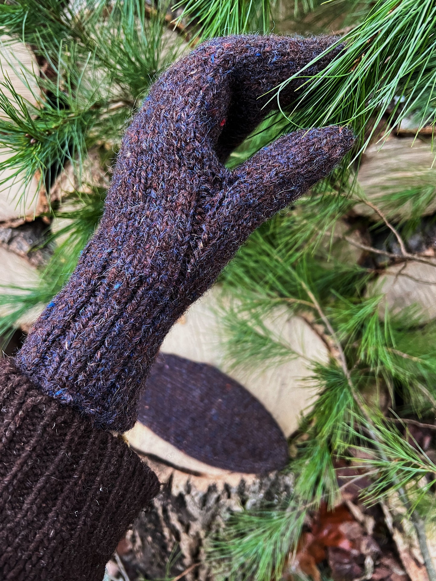 Victorian Era Wool Pointed Mittens, Hand Knit In Gorgeous Flecked Yarn