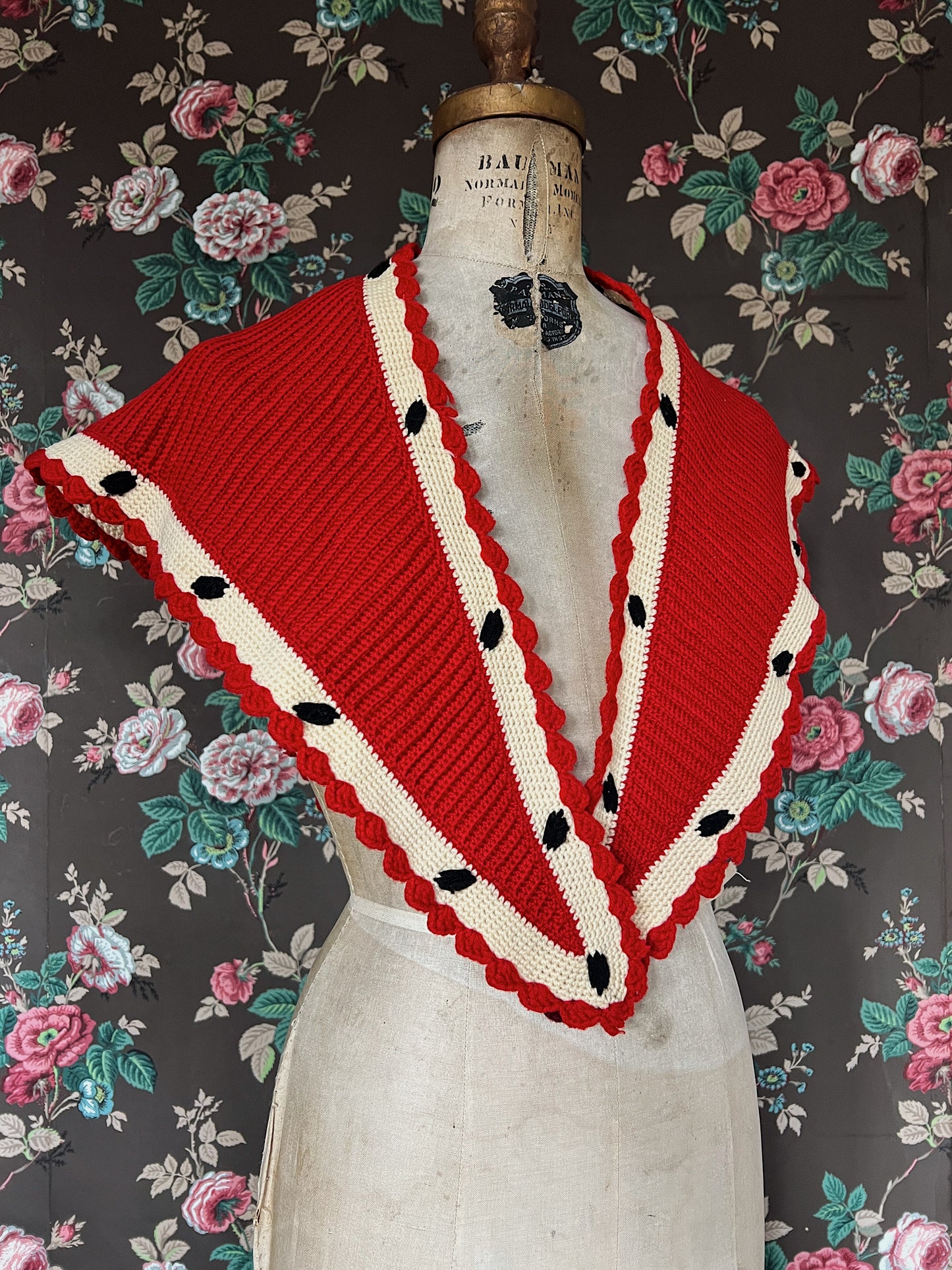 Late 1800s Sontag Shawl With Provenance
