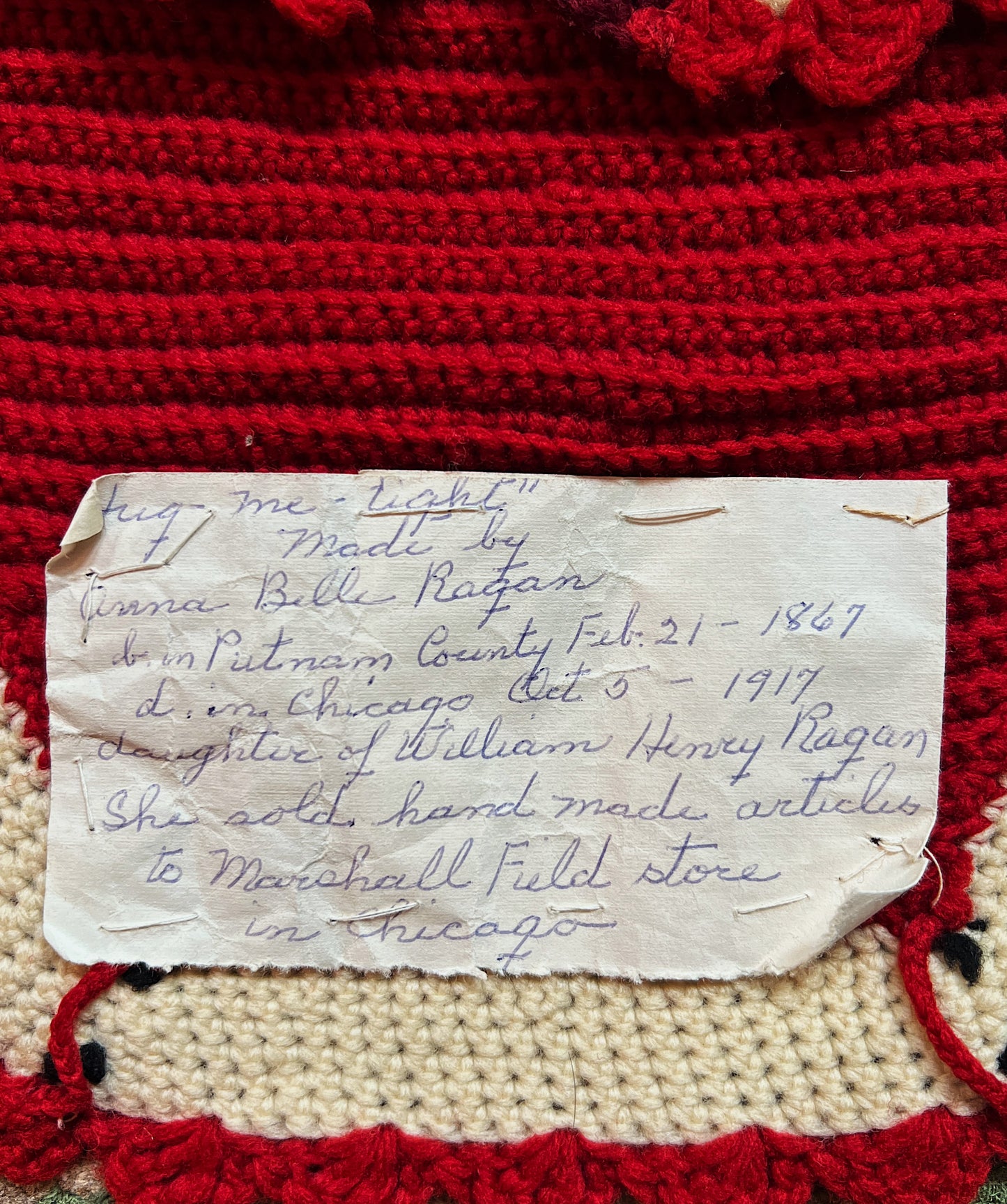 Late 1800s Sontag Shawl With Provenance