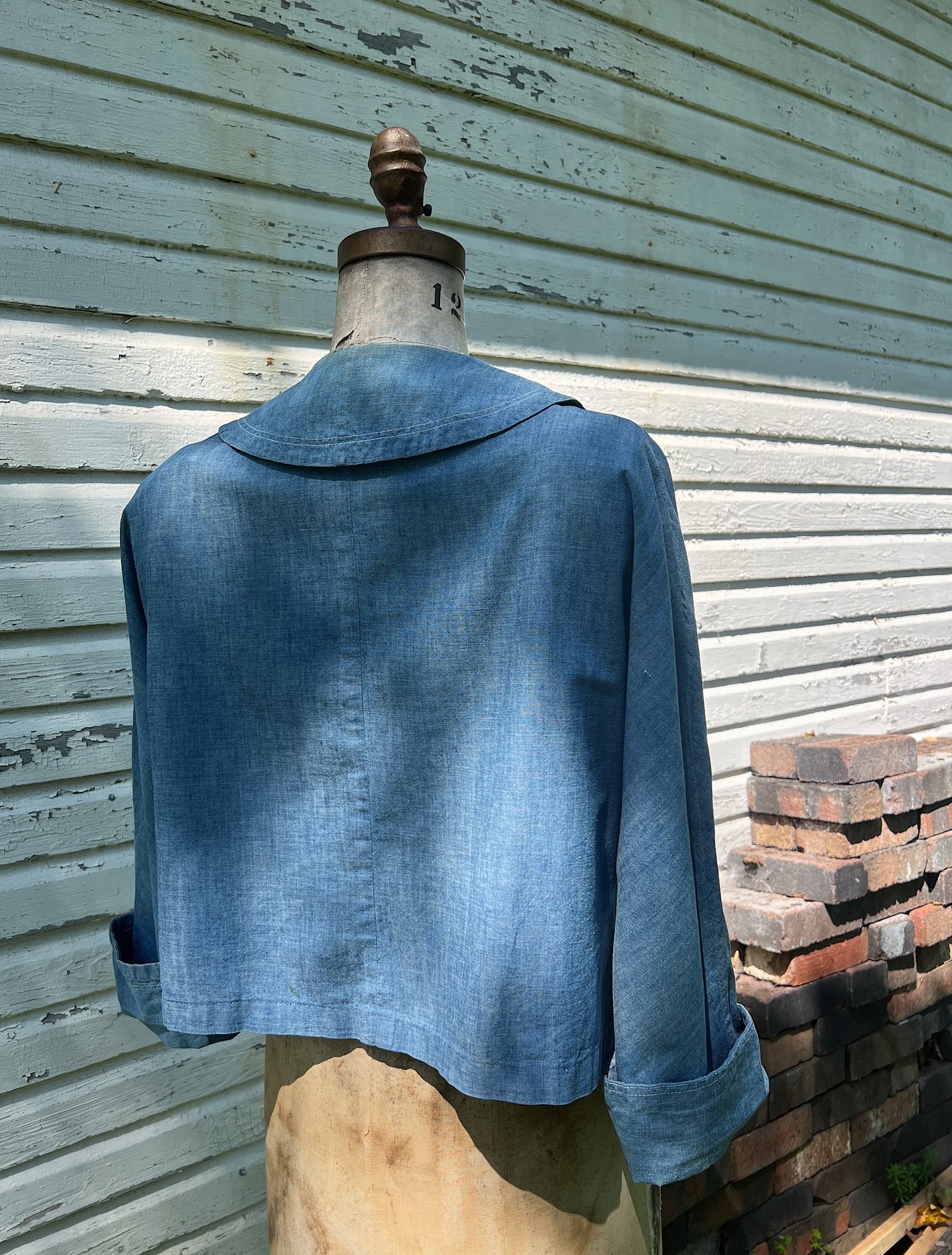 30s/40s Sanforized Chambray Jacket, ‘Sea Blues’ By Korday