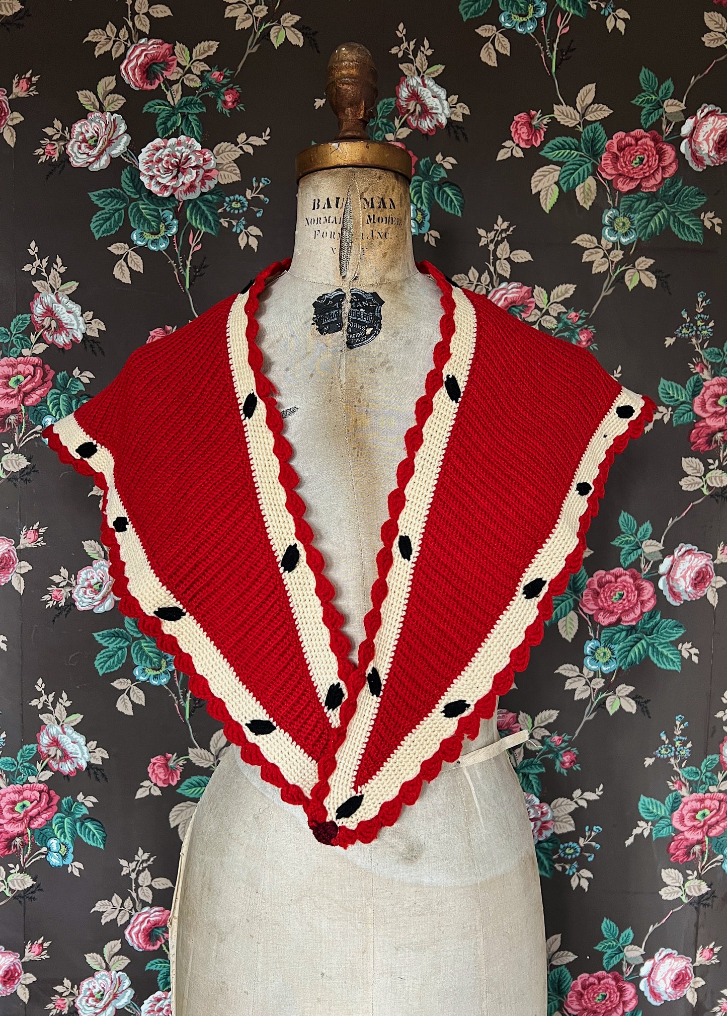 Late 1800s Sontag Shawl With Provenance