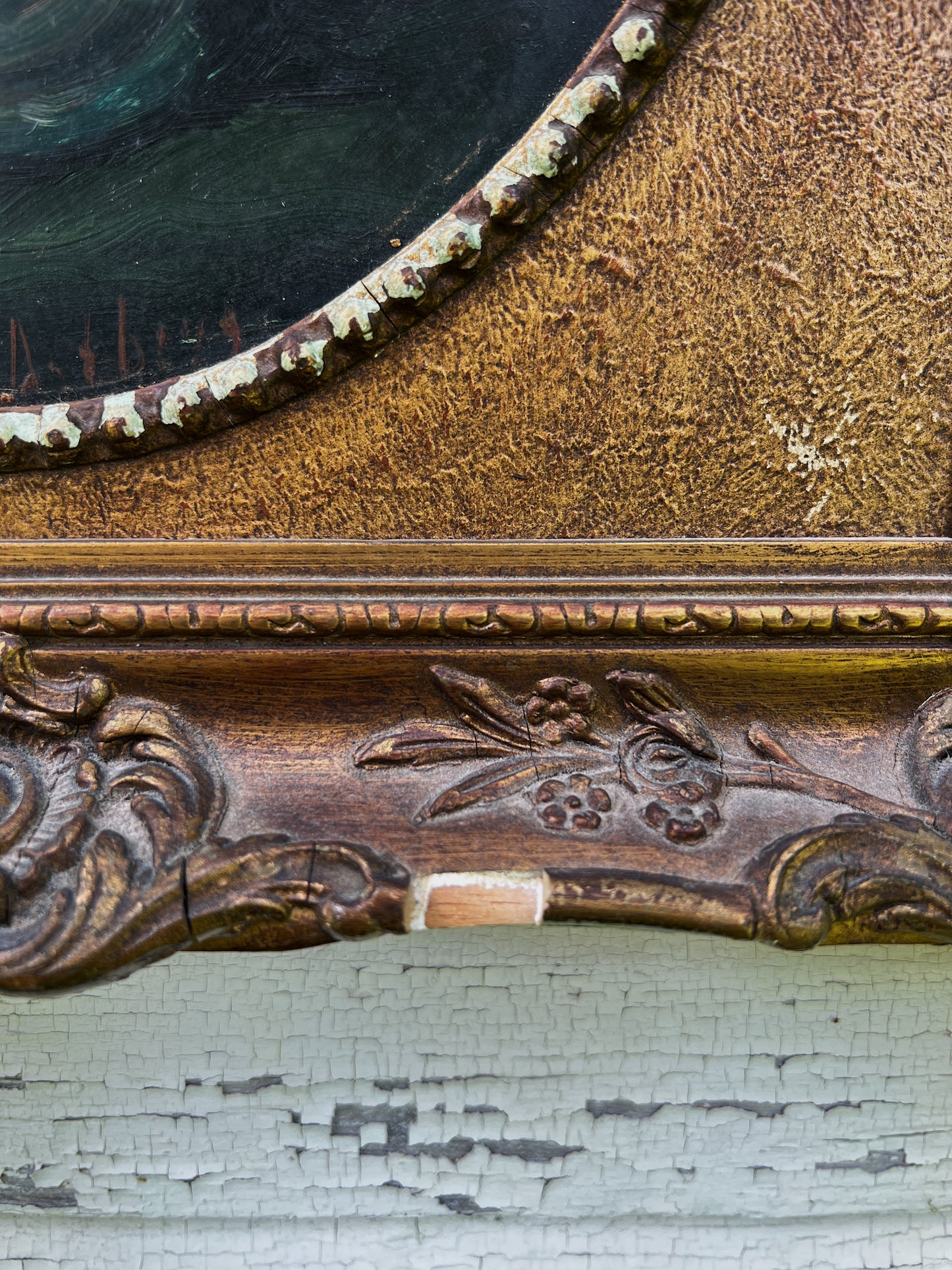 Victorian Era Floral Still Life Oil Painting In Custom Gilt Frame