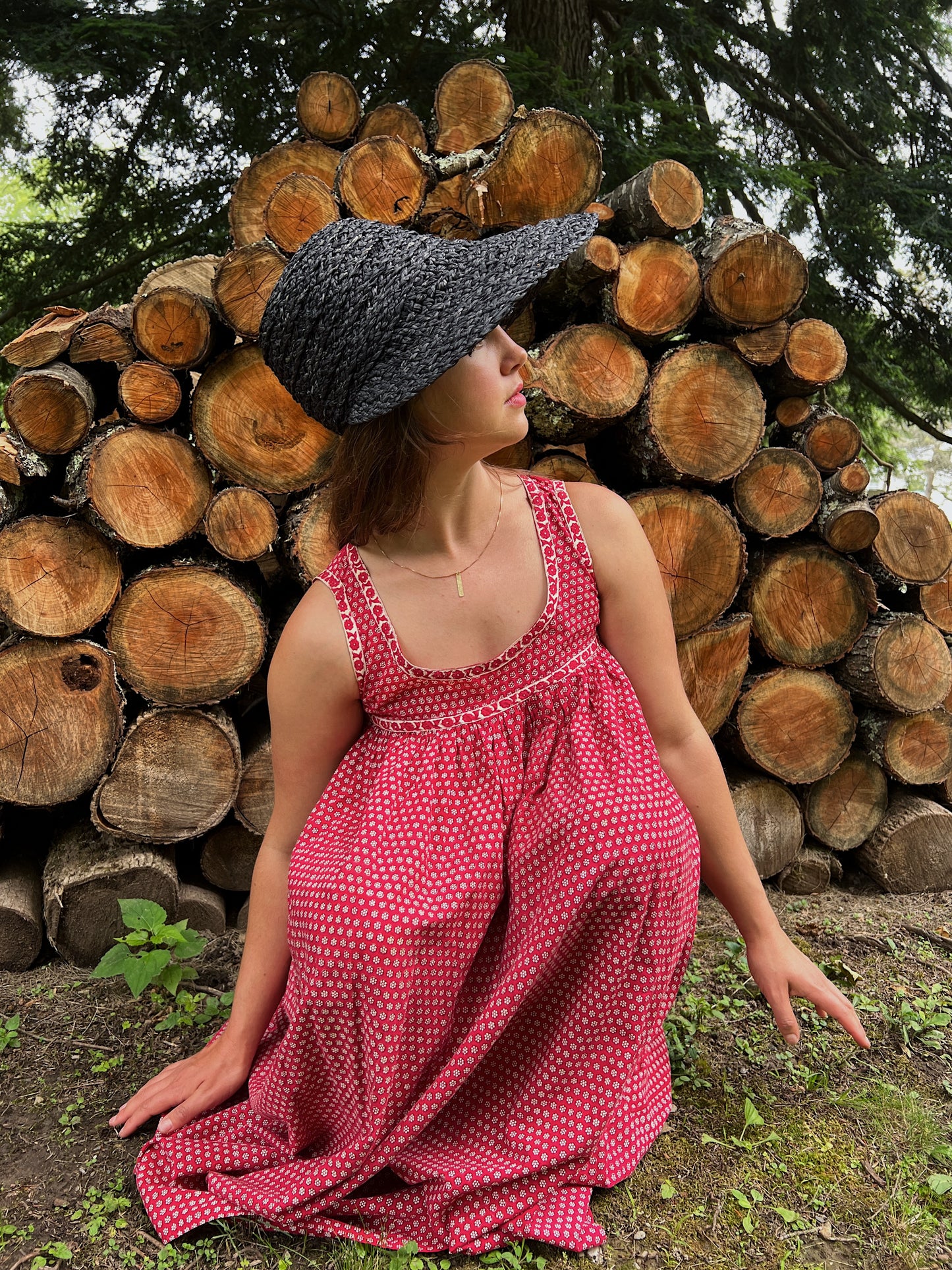 Vintage Pucci Black Straw Bonnet
