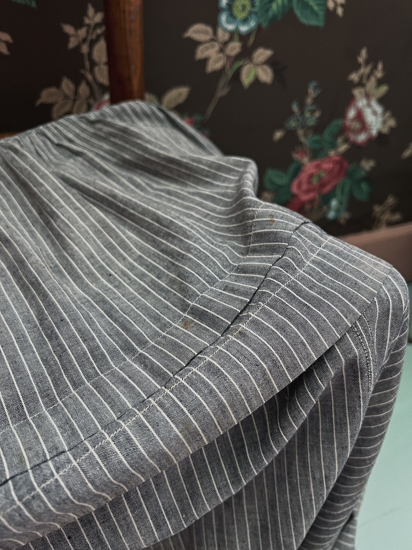 Antique 1910s Pinstripe Chore Skirt