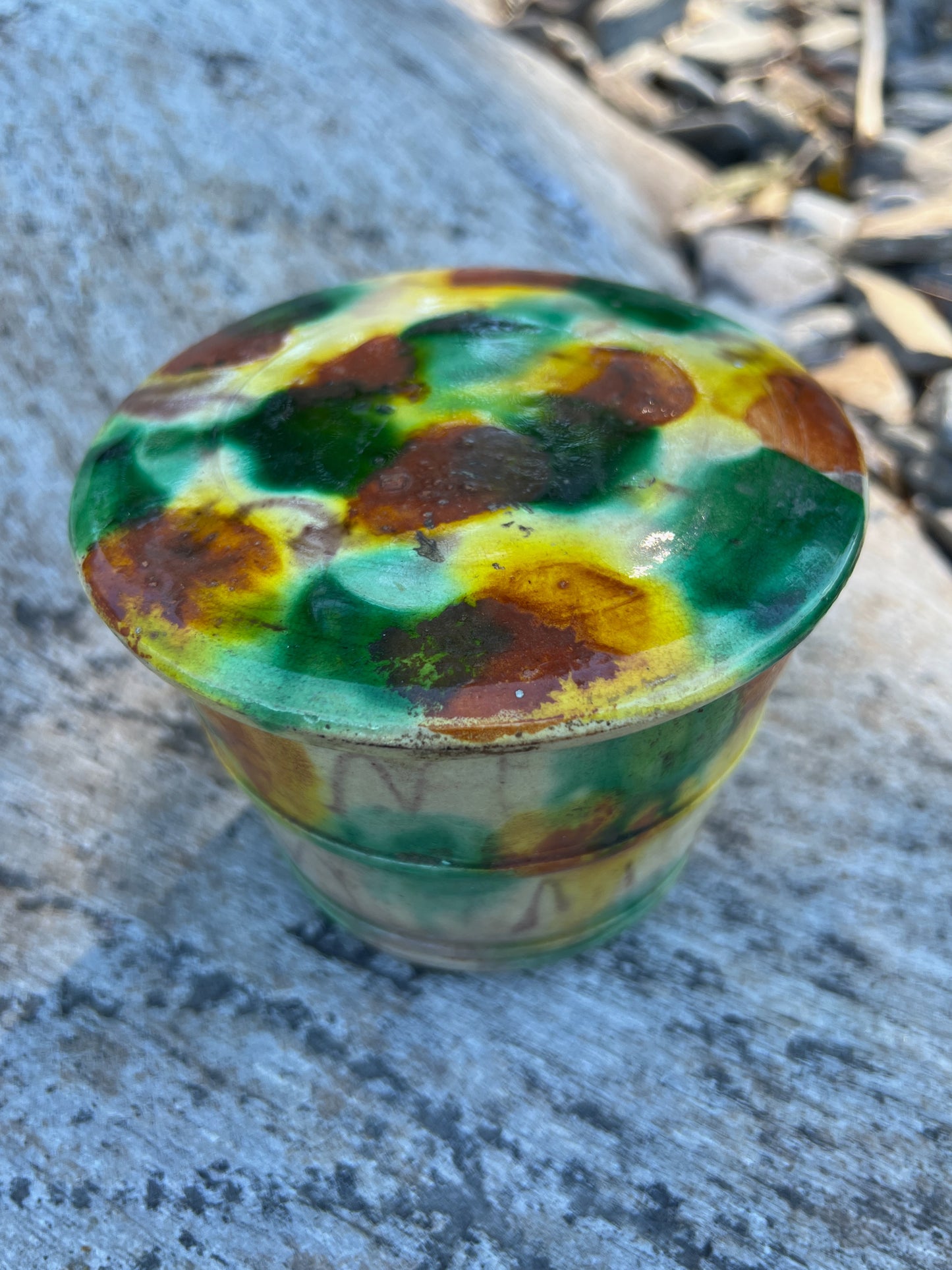 1930s Whieldon Majolica Nesting Cups, Made In Japan