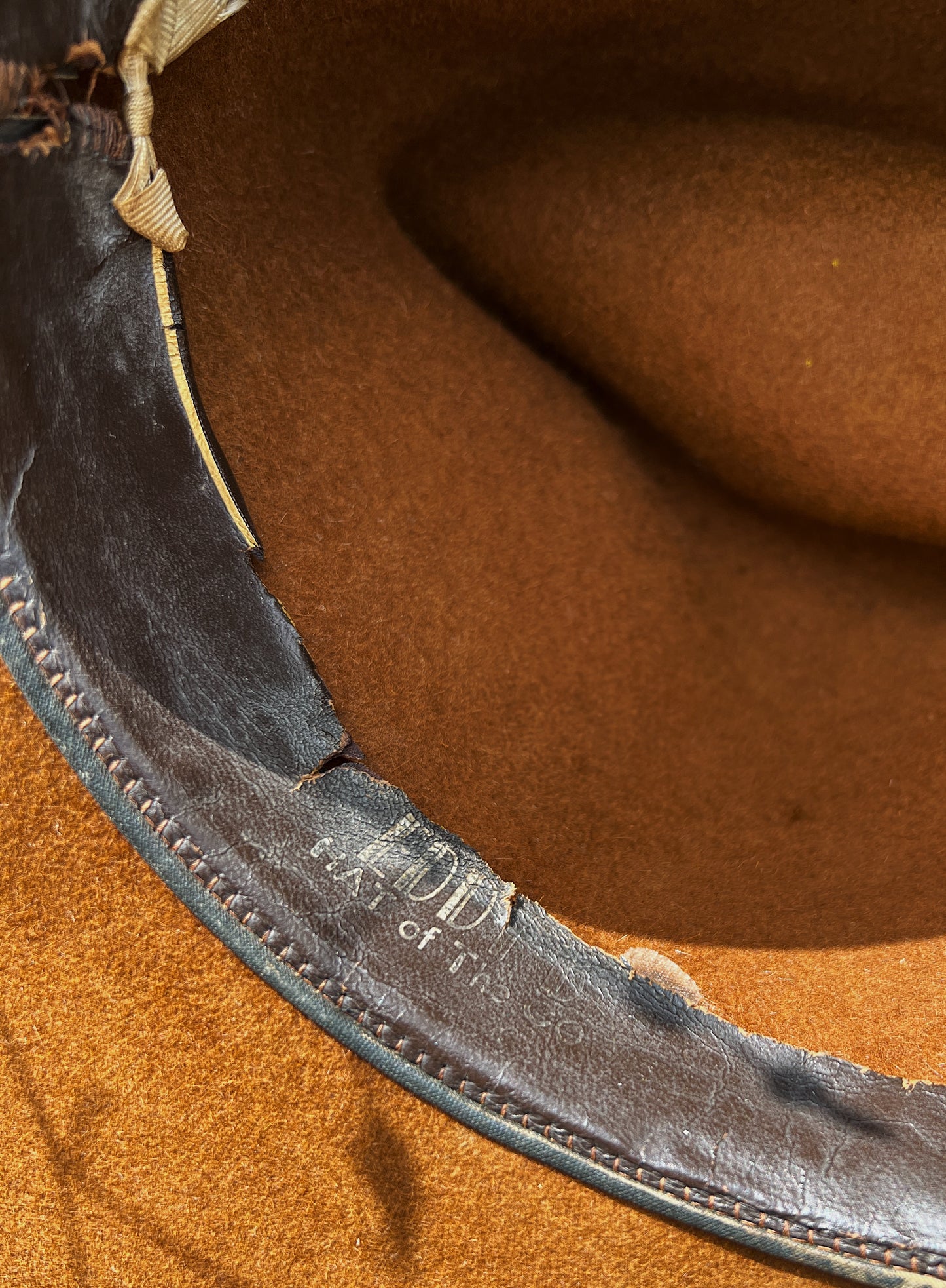 1930s Early Eddy Bros. Felt Cowboy Hat, Size 7 1/8
