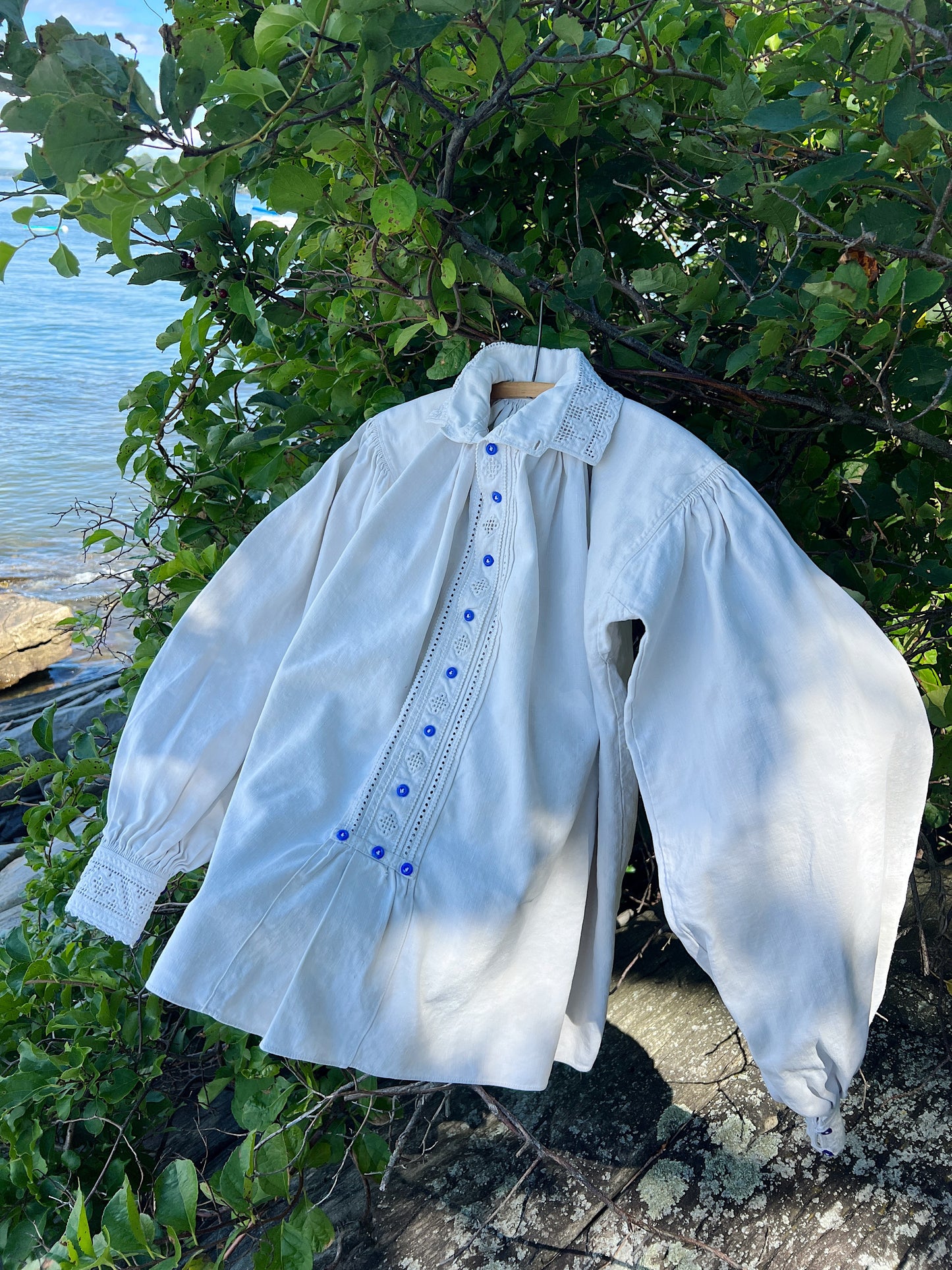 1930s Hungarian Homespun Linen Shirt