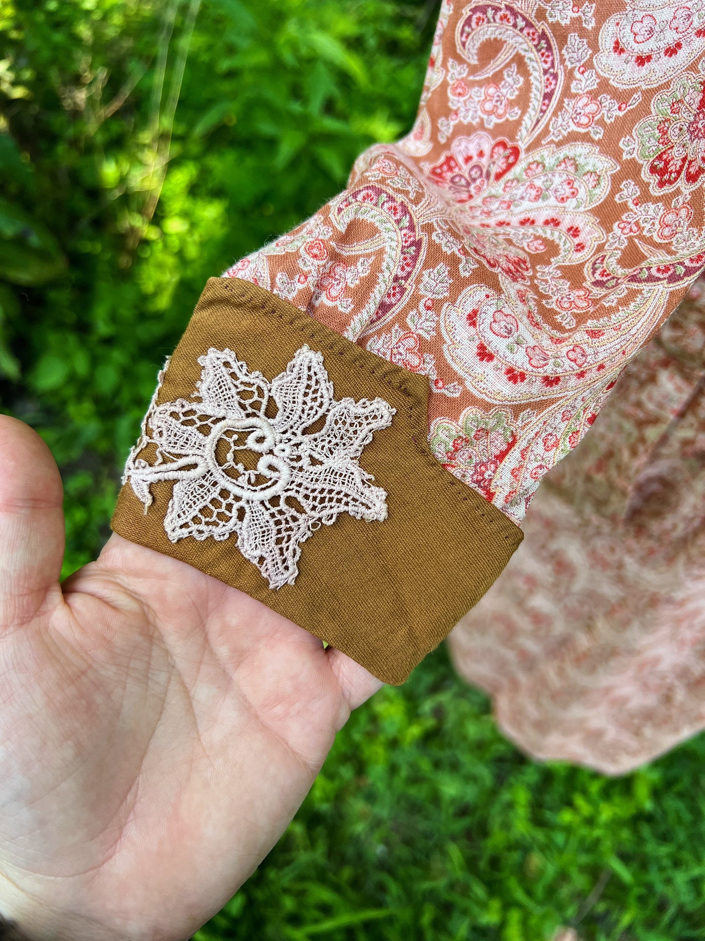 1910s Homemade Paisley Cotton Day Dress