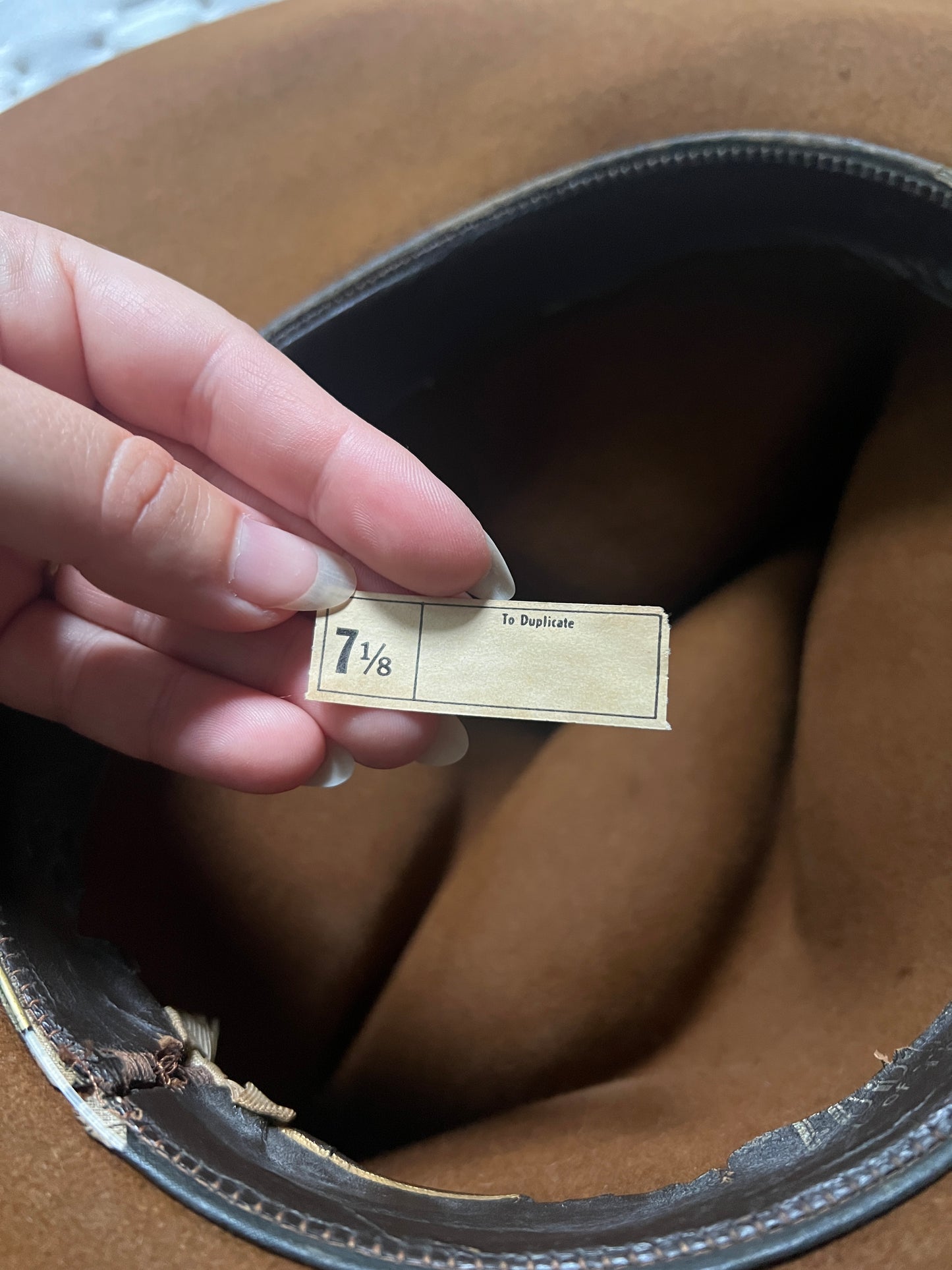 1930s Early Eddy Bros. Felt Cowboy Hat, Size 7 1/8