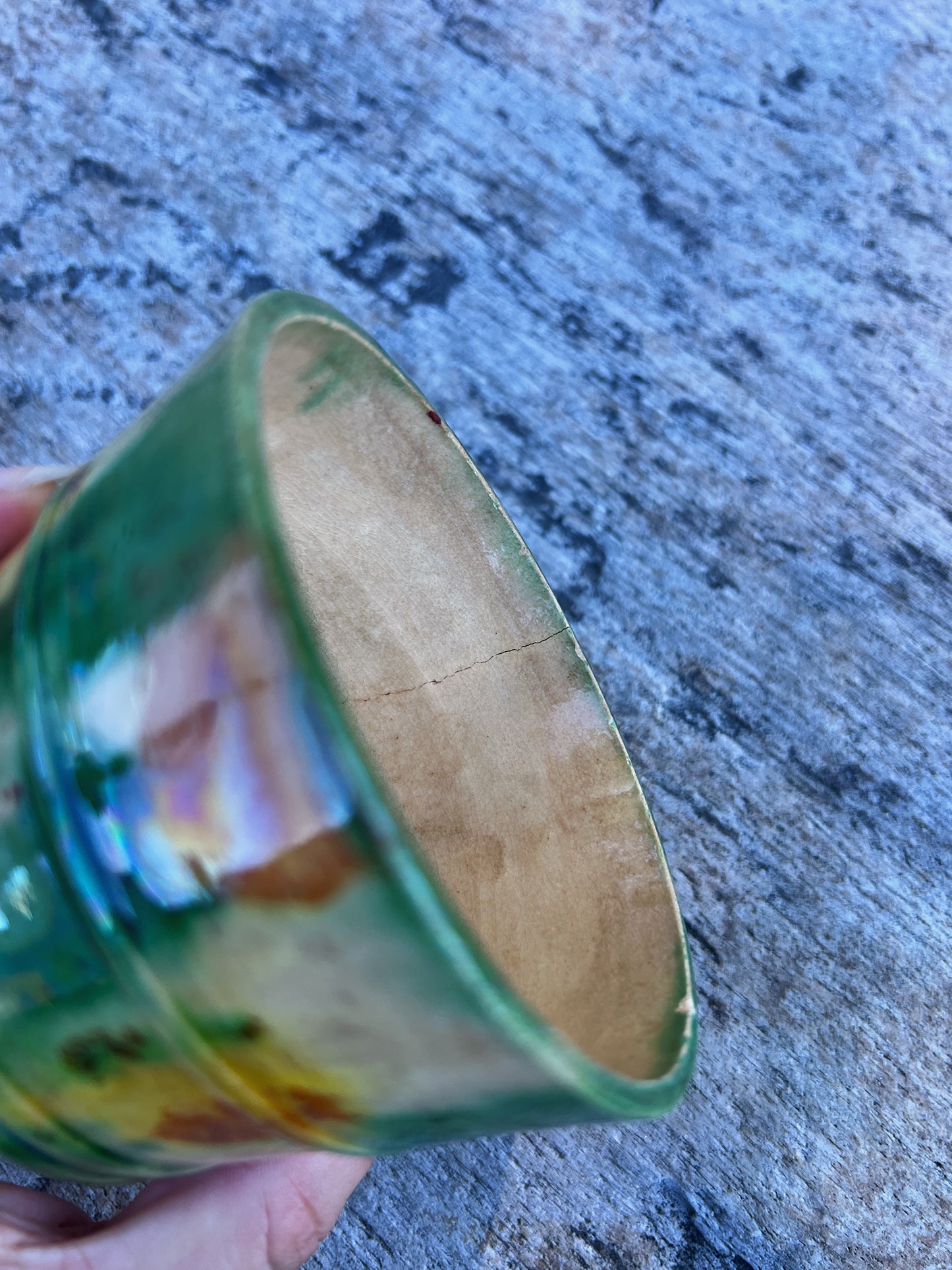 1930s Whieldon Majolica Nesting Cups, Made In Japan