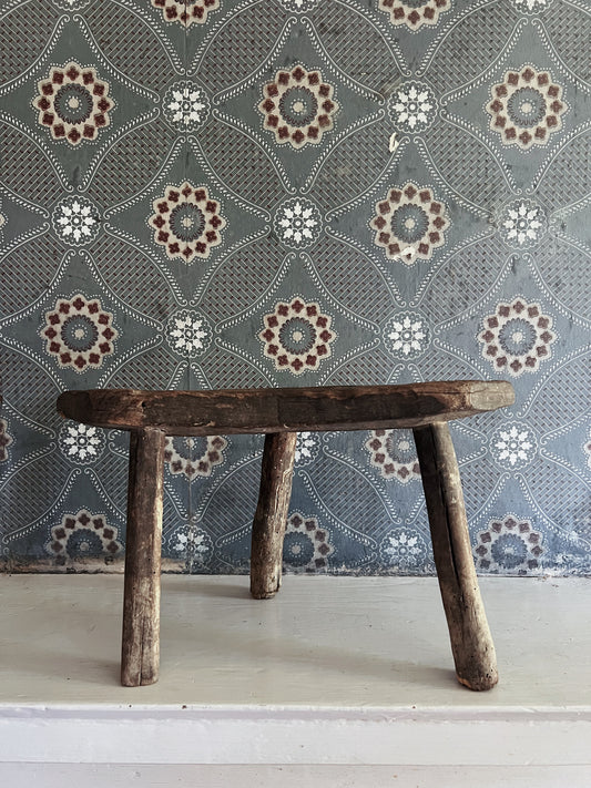 Early 1900s Rustic Tripod Milking Stool