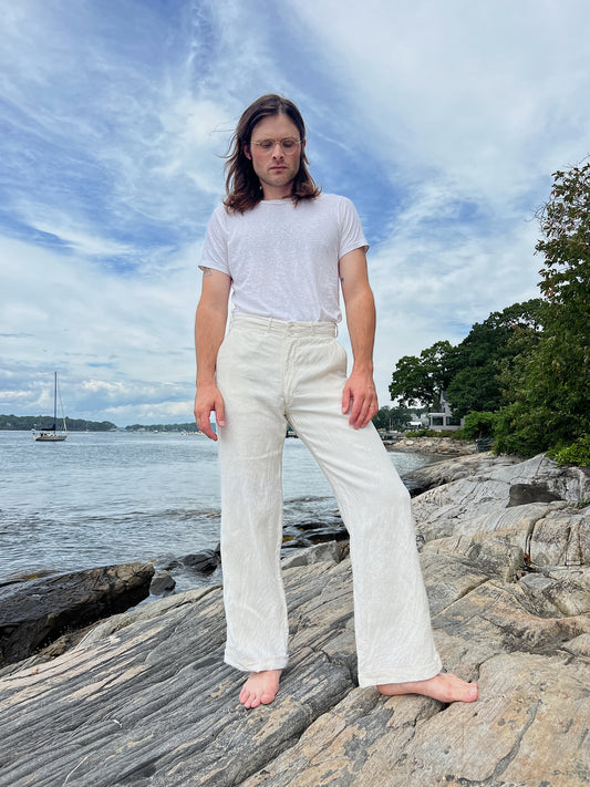 1930s Linen Sportswear Trousers With Buckle
