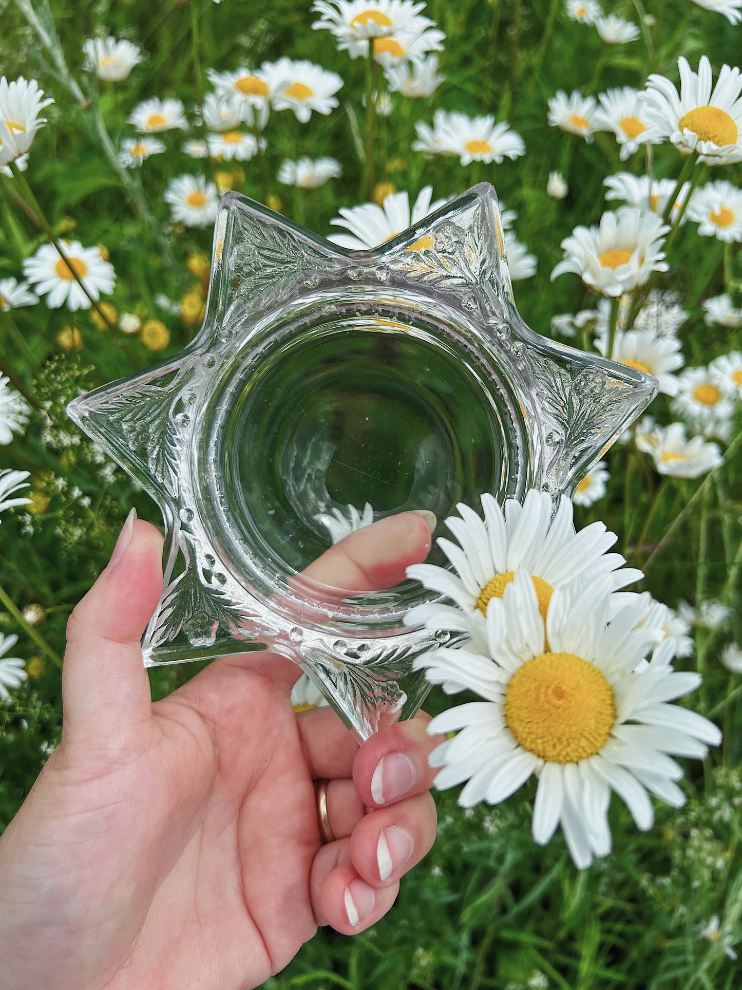 Victorian-Era 7 Pointed Star Magnifying Paper Weight