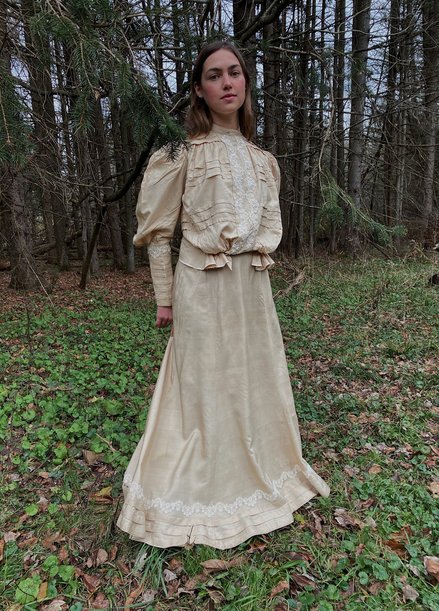 Victorian Ivory Raw Silk Set