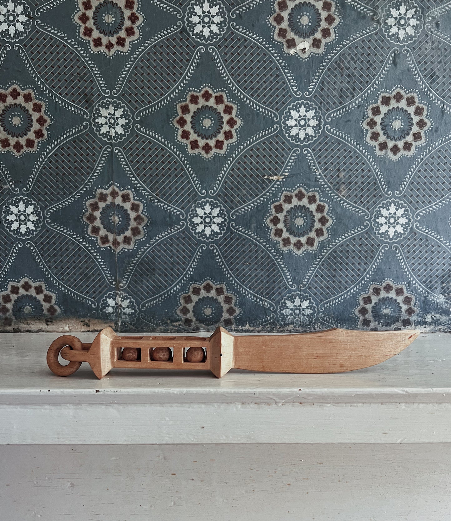 Antique Hand Carved Folk Art Whimsy Dagger