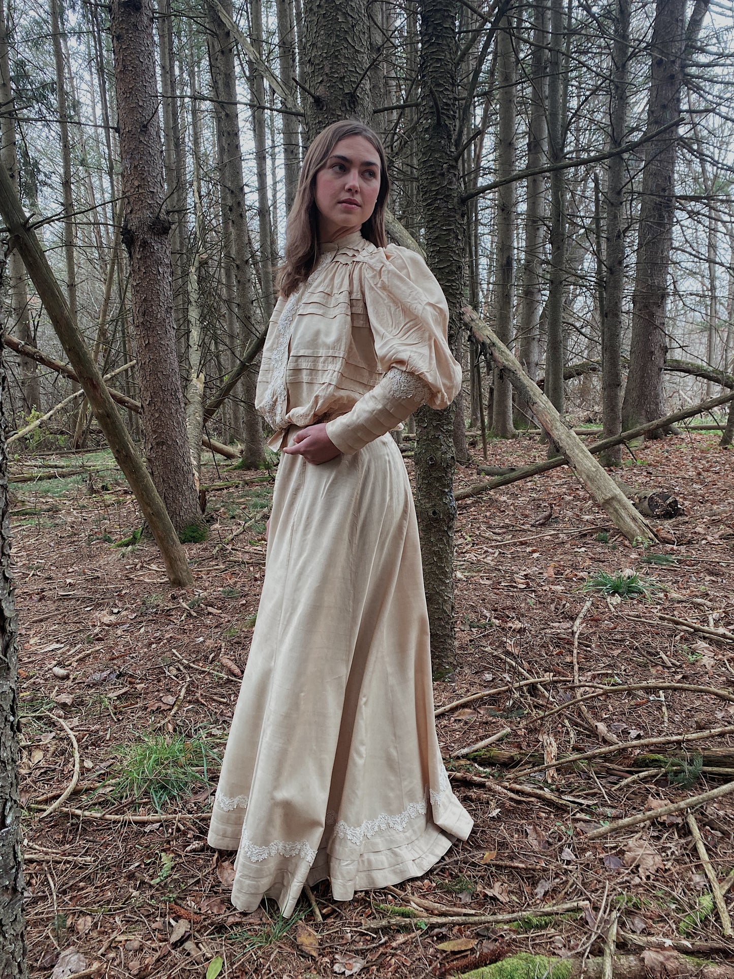 Victorian Ivory Raw Silk Set
