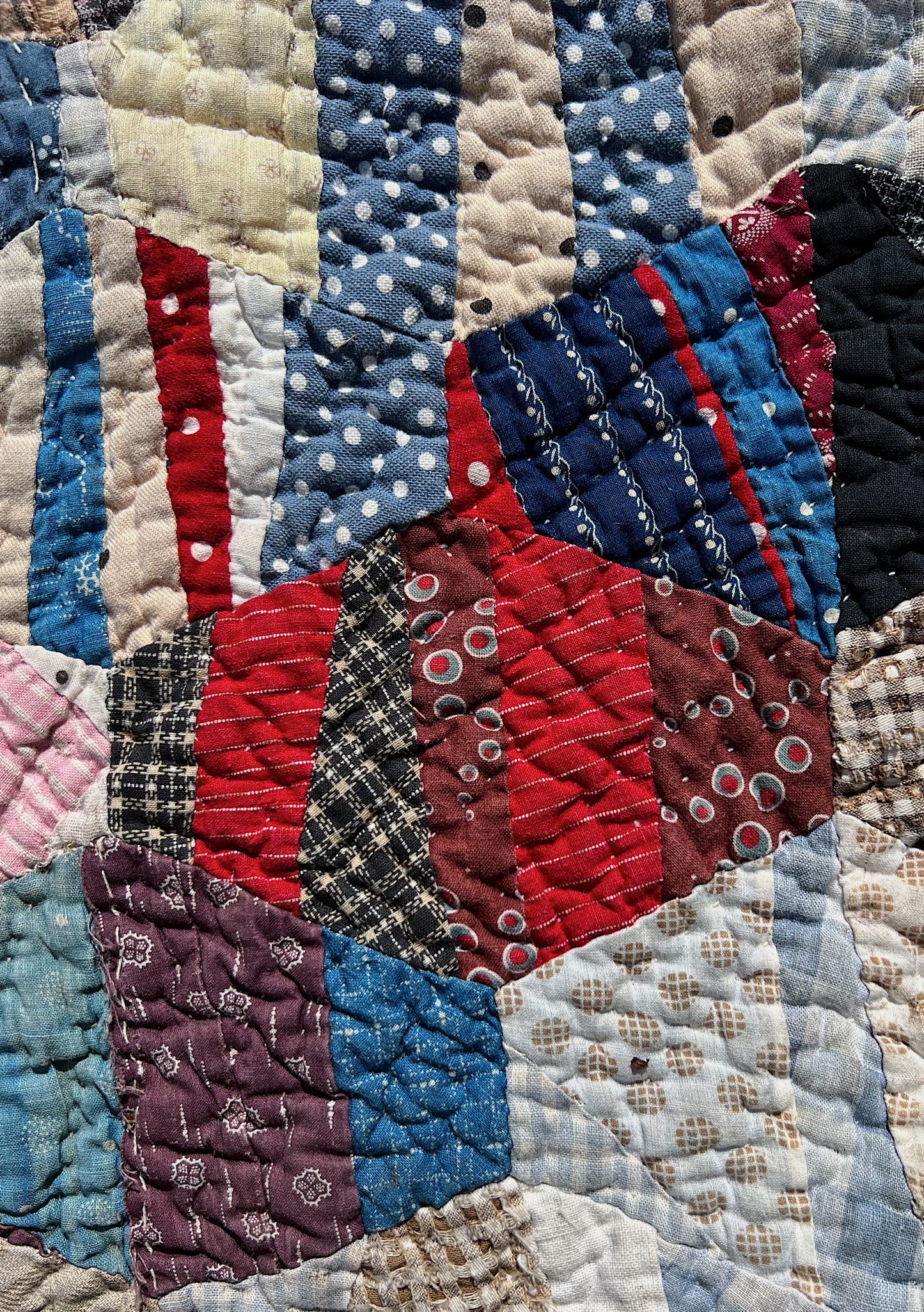 19th Century Cotton Crazy Quilt
