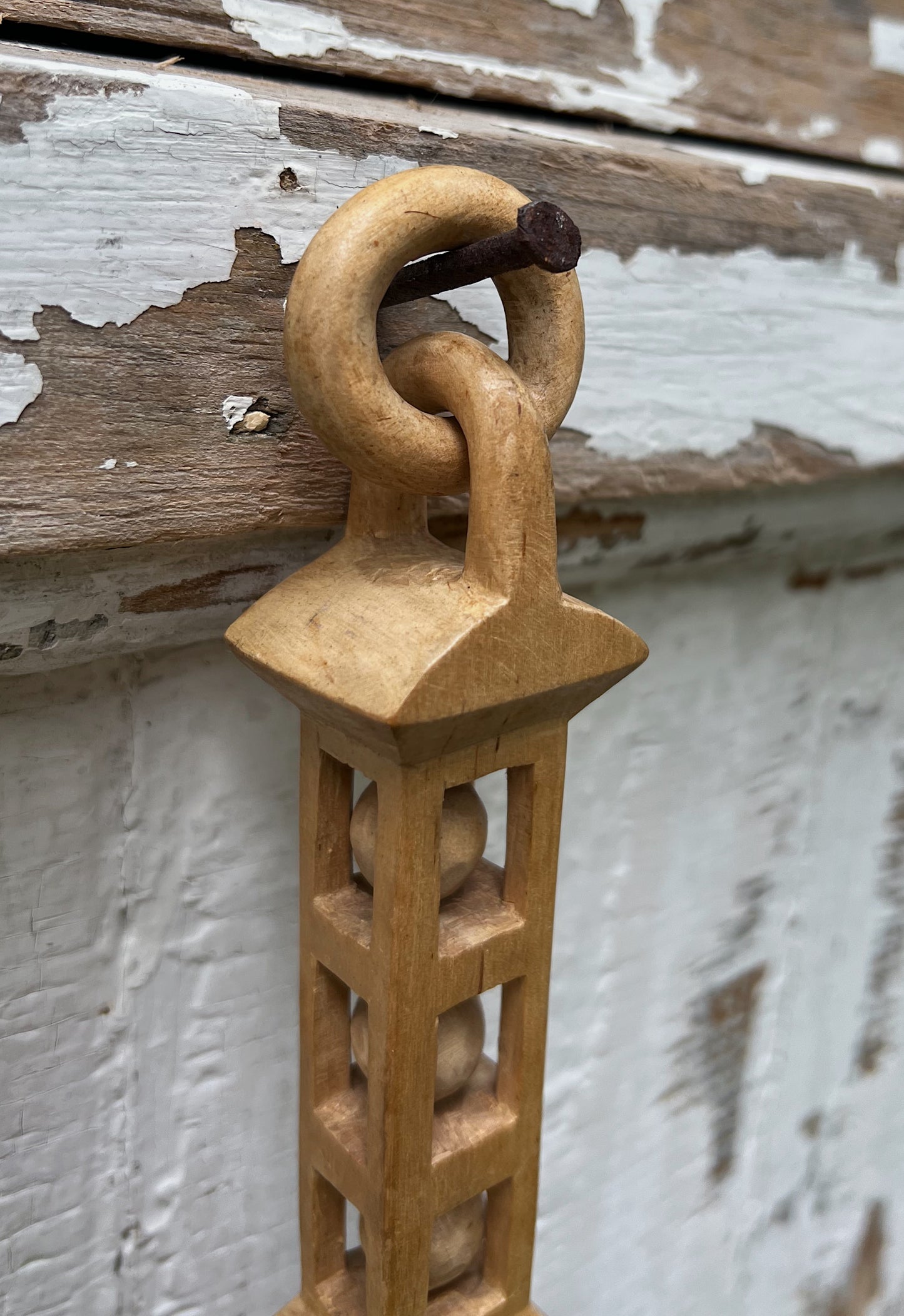 Antique Hand Carved Folk Art Whimsy Dagger