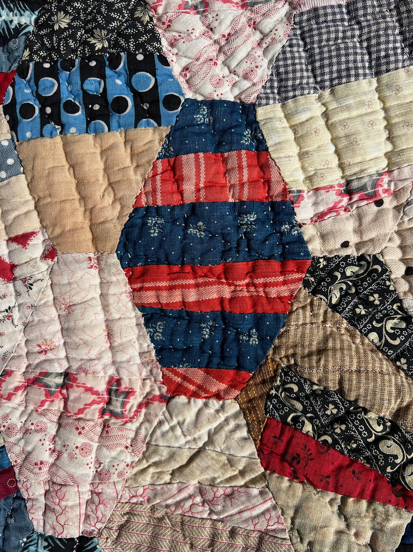 19th Century Cotton Crazy Quilt