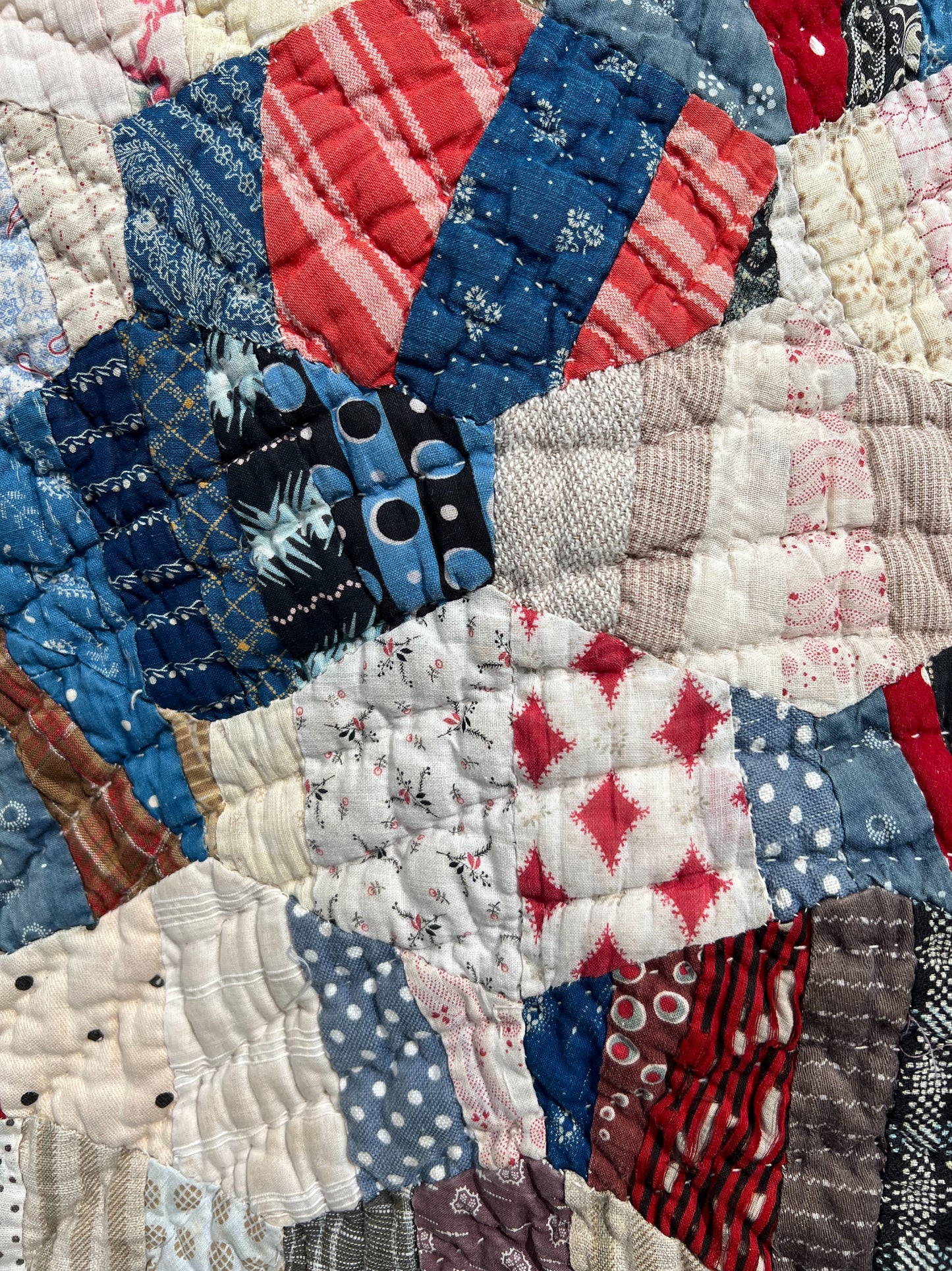 19th Century Cotton Crazy Quilt