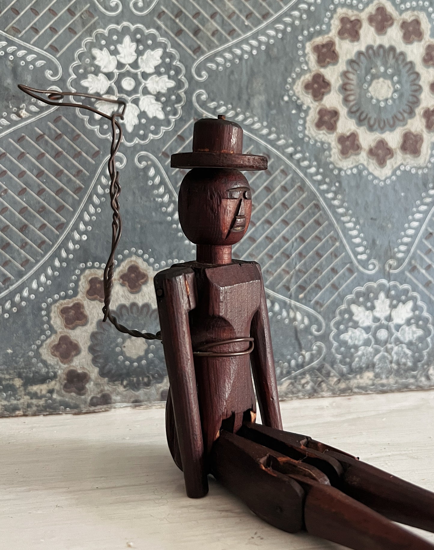 19th Century Folk Art Jig Dancer Articulated Doll