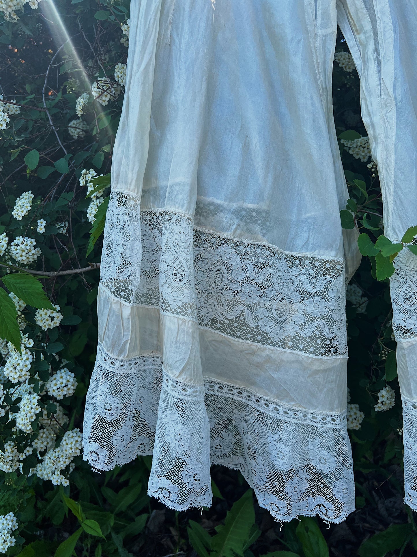 Edwardian Era Ivory Tissue Silk Split-Crotch Step In