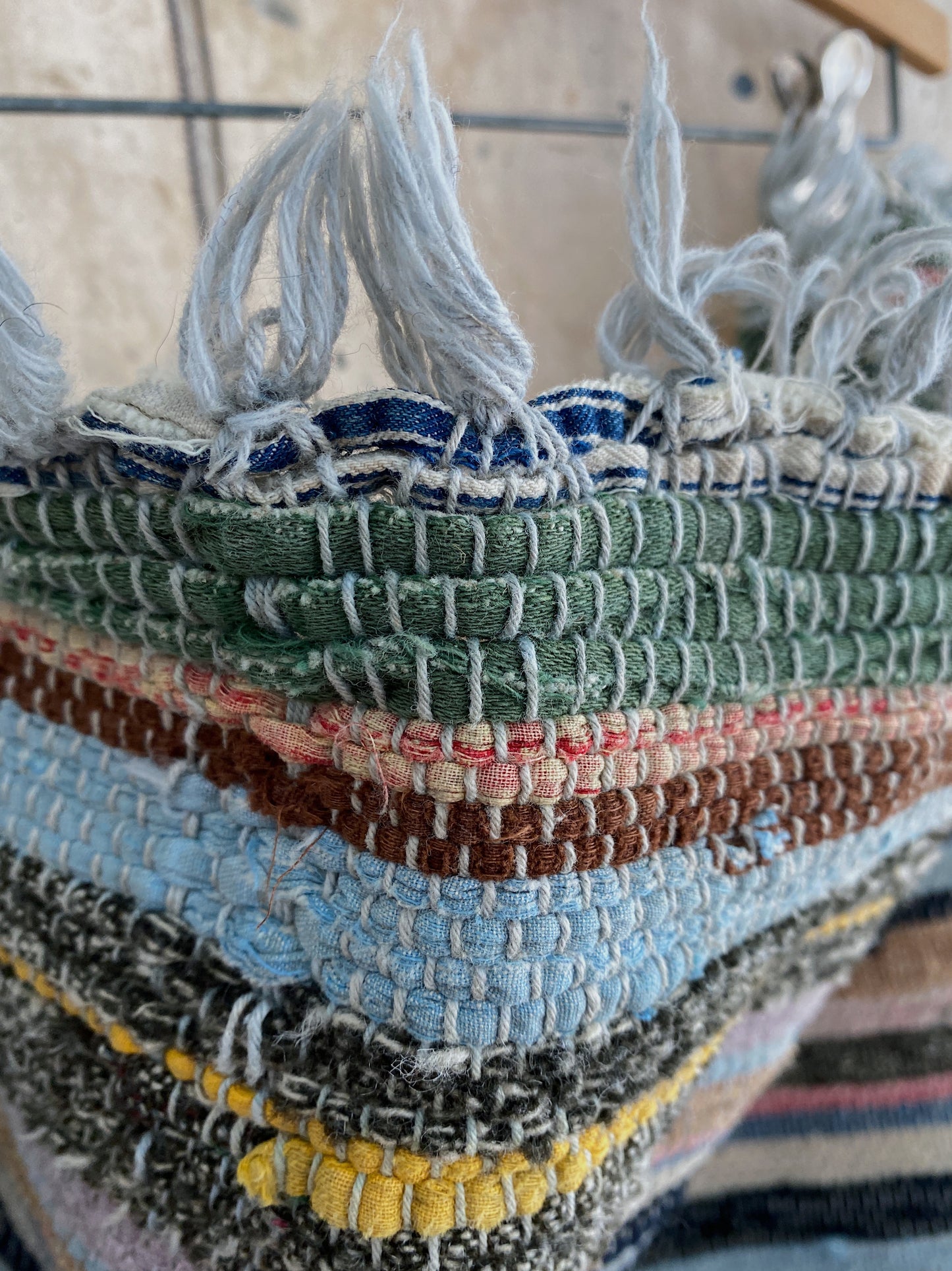 1930s Long Rag Rug Runner