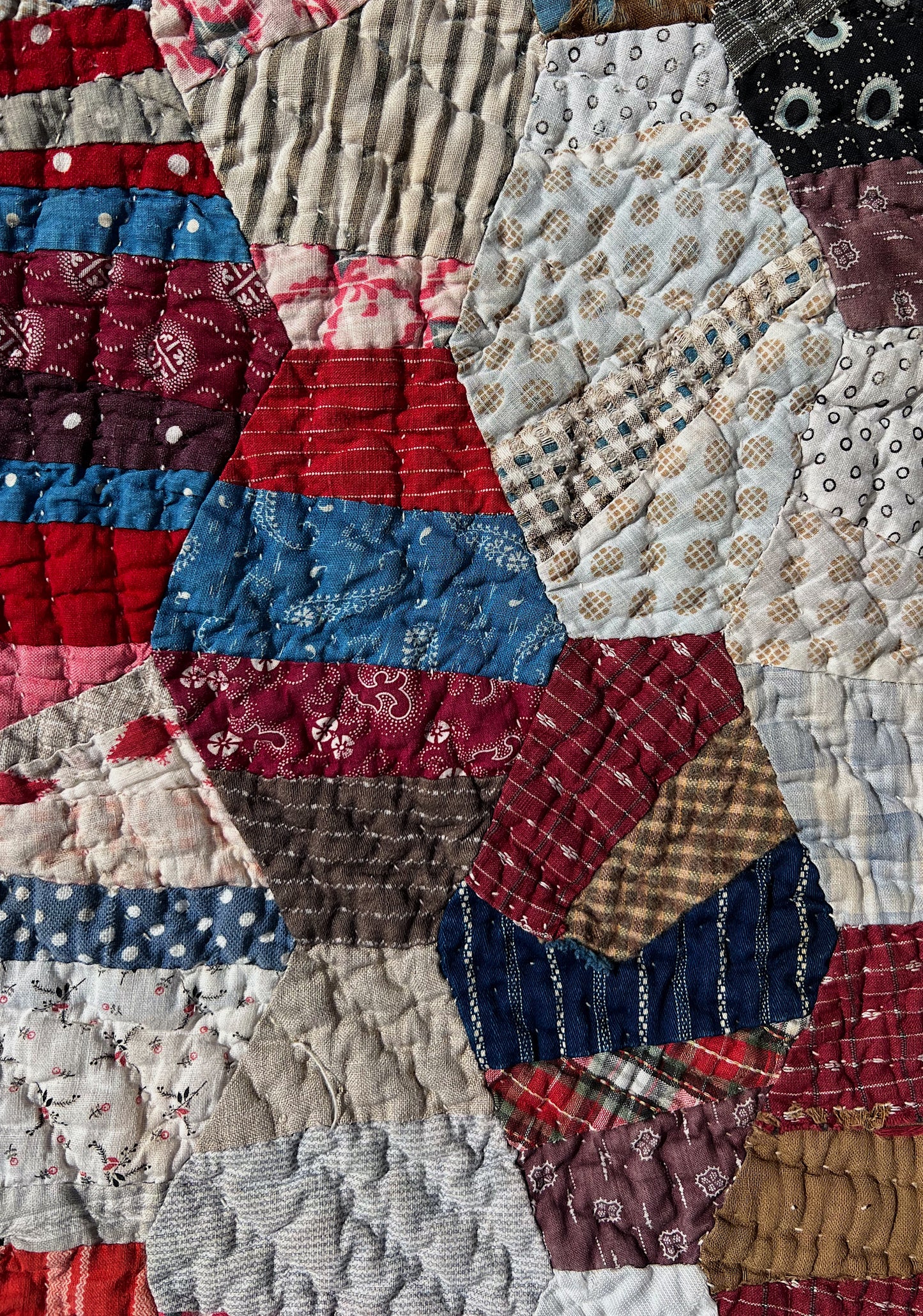 19th Century Cotton Crazy Quilt