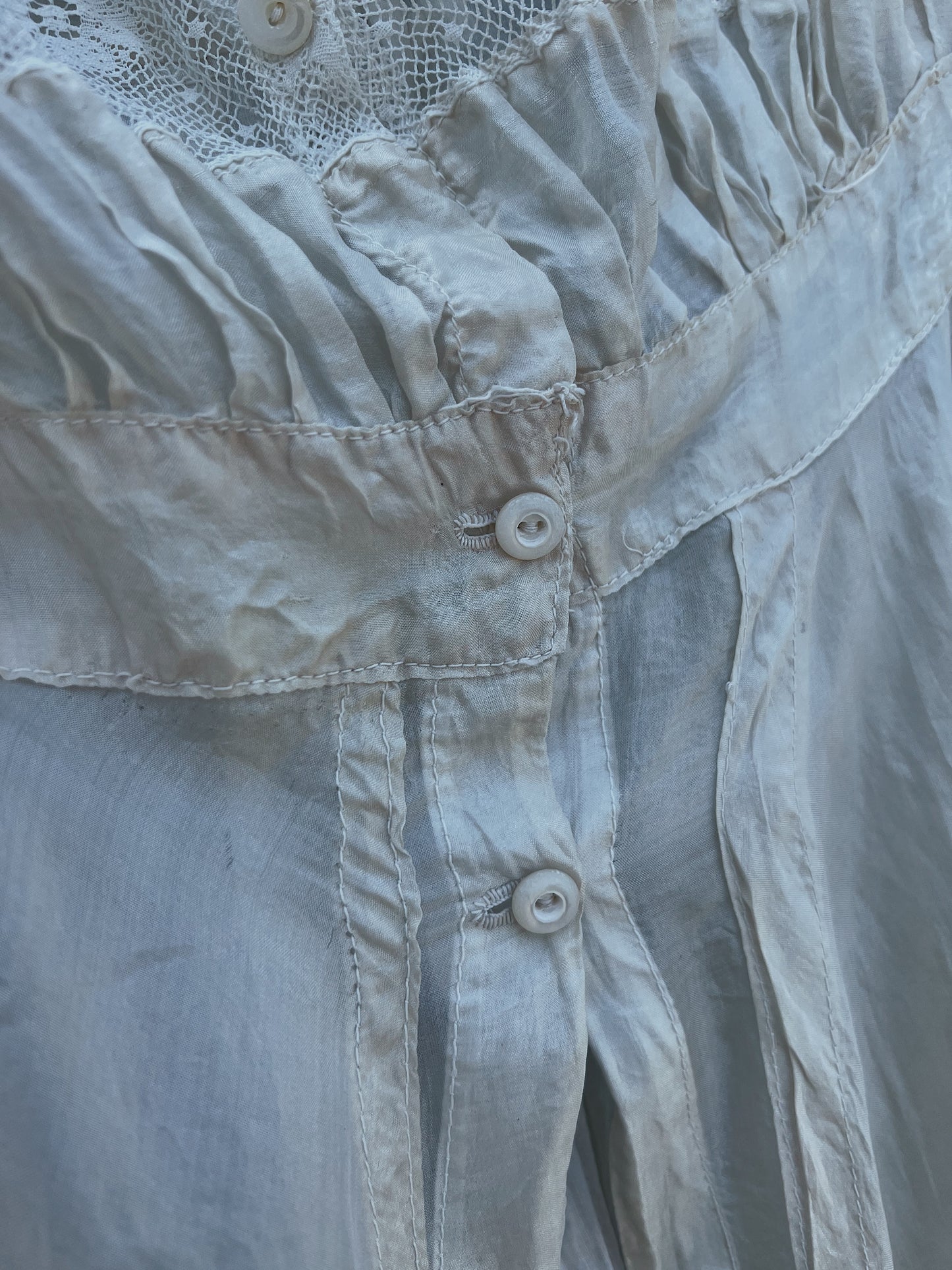 Edwardian Era Ivory Tissue Silk Split-Crotch Step In