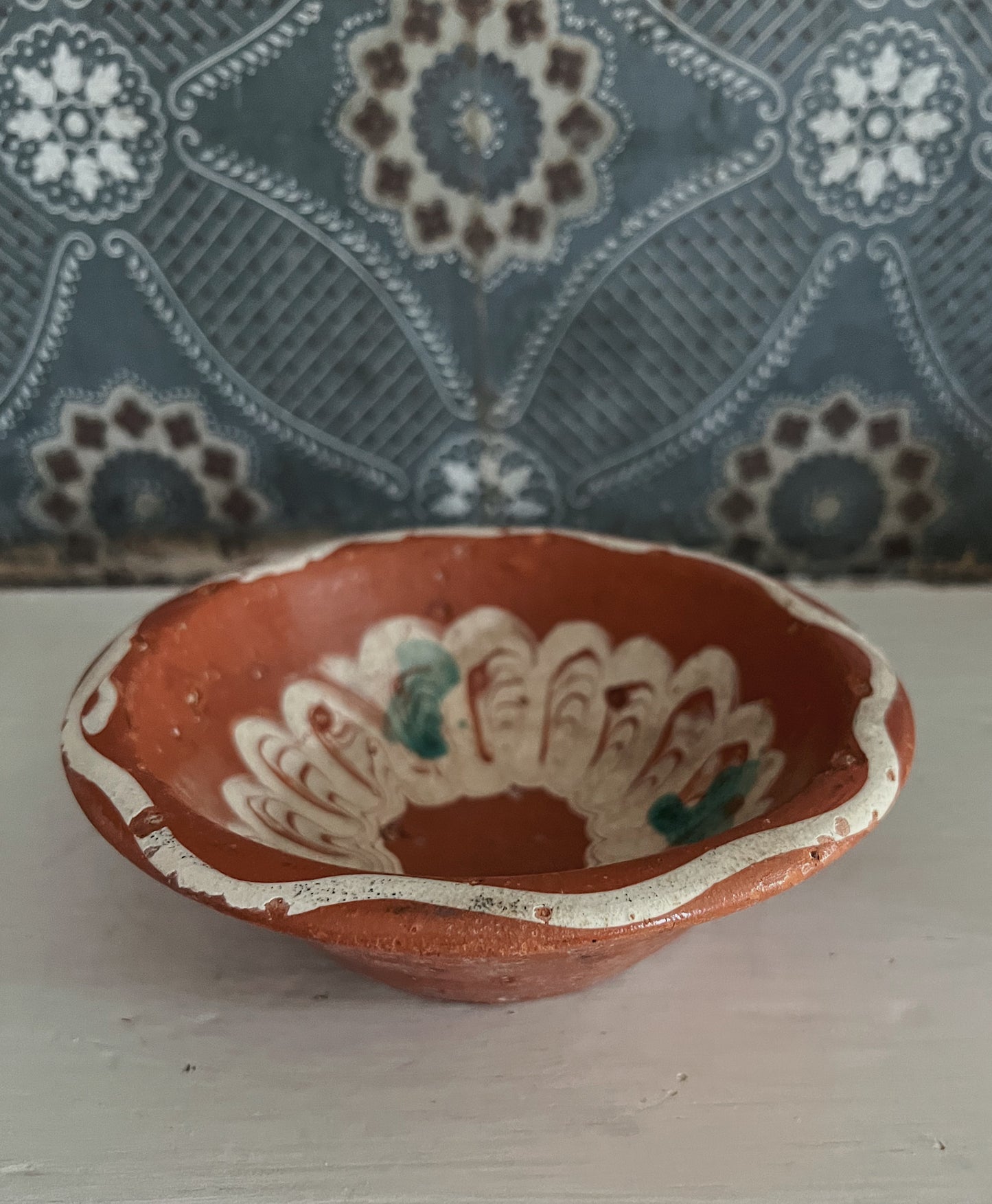 1940s Mexican Bandera Pottery Bowl