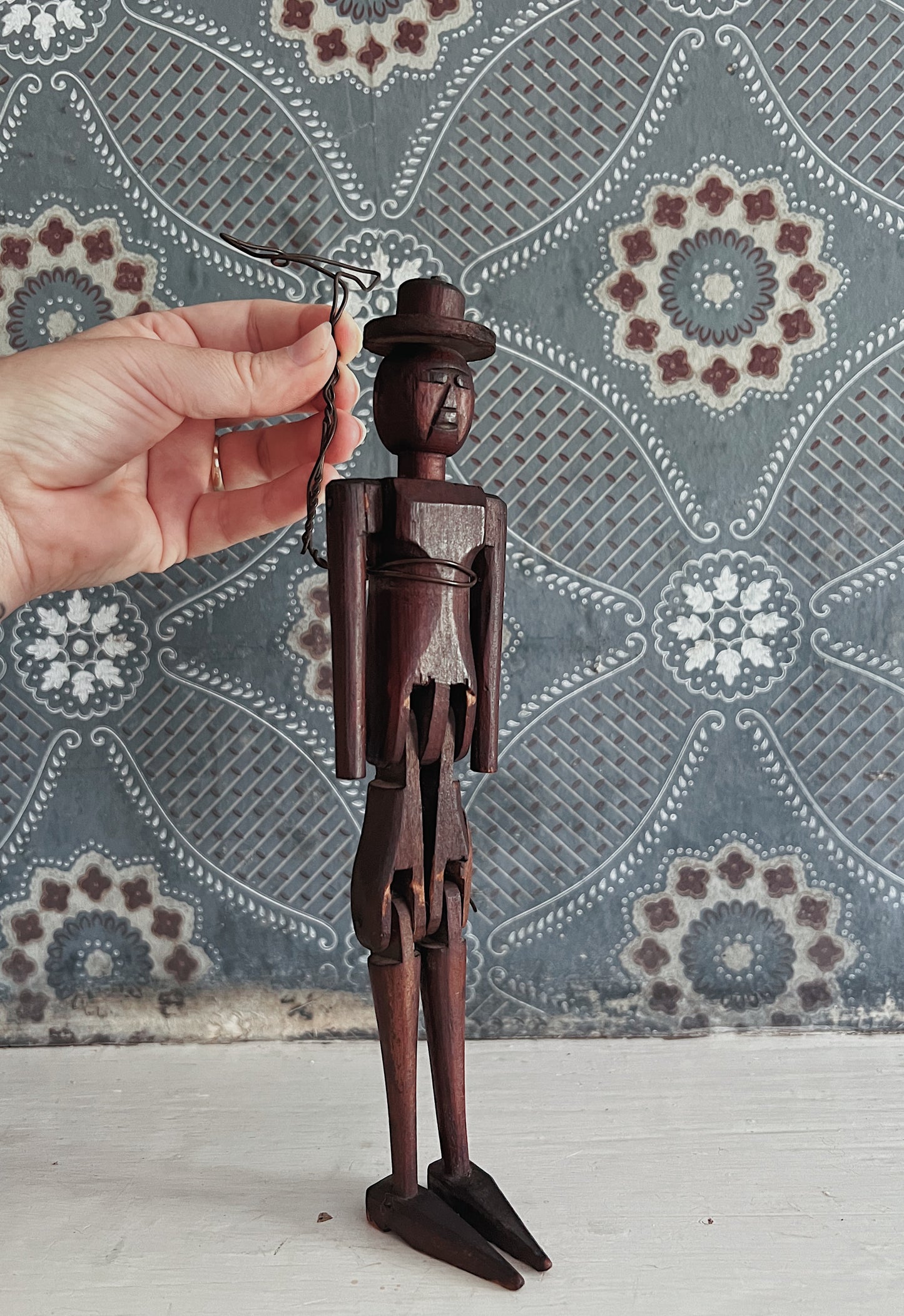 19th Century Folk Art Jig Dancer Articulated Doll
