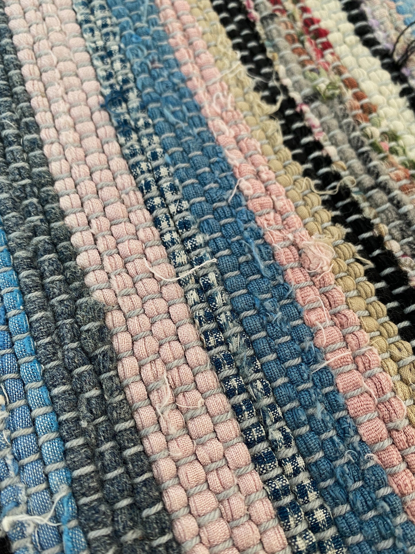 1930s Long Rag Rug Runner