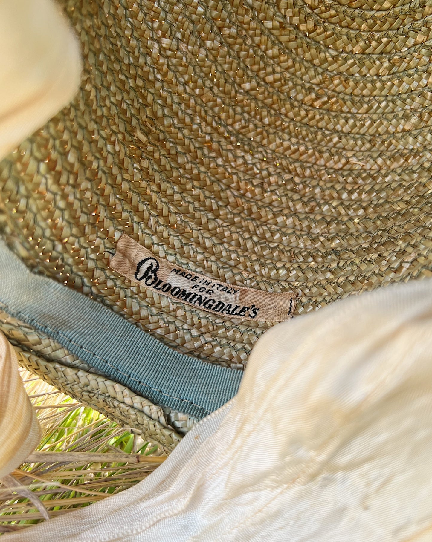 1940s Straw Bonnet, Made In Italy For Bloomingdale’s