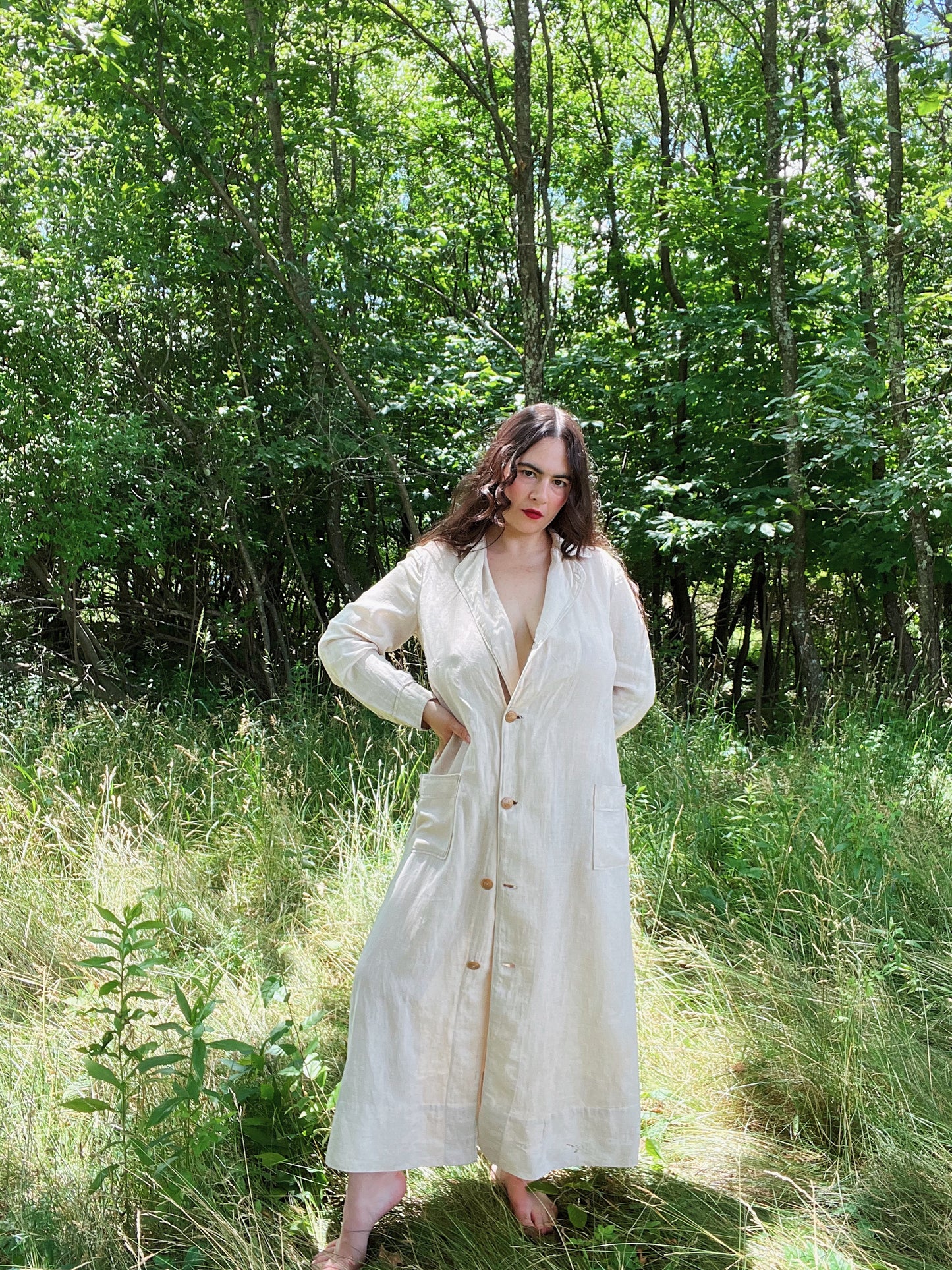 1910s Linen Motoring Duster, Lightweight