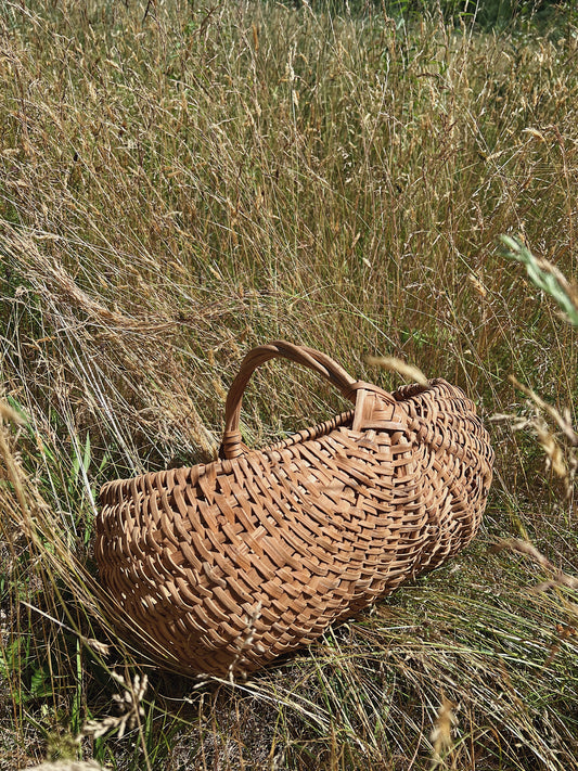 19th Century Woven Buttocks Basket