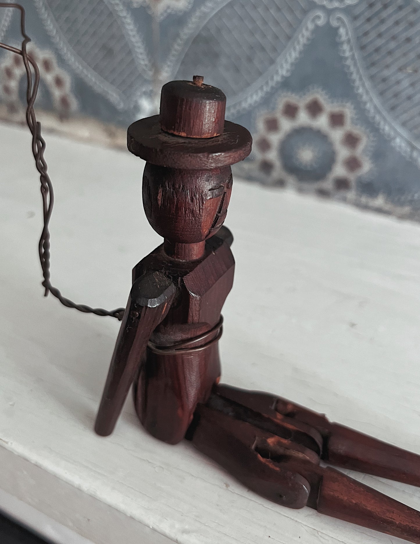 19th Century Folk Art Jig Dancer Articulated Doll