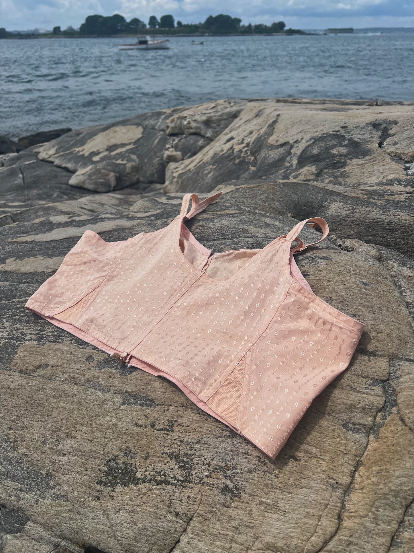 30s/40s Rayon/Cotton Ballet Pink Bralette — Rare Plus Size