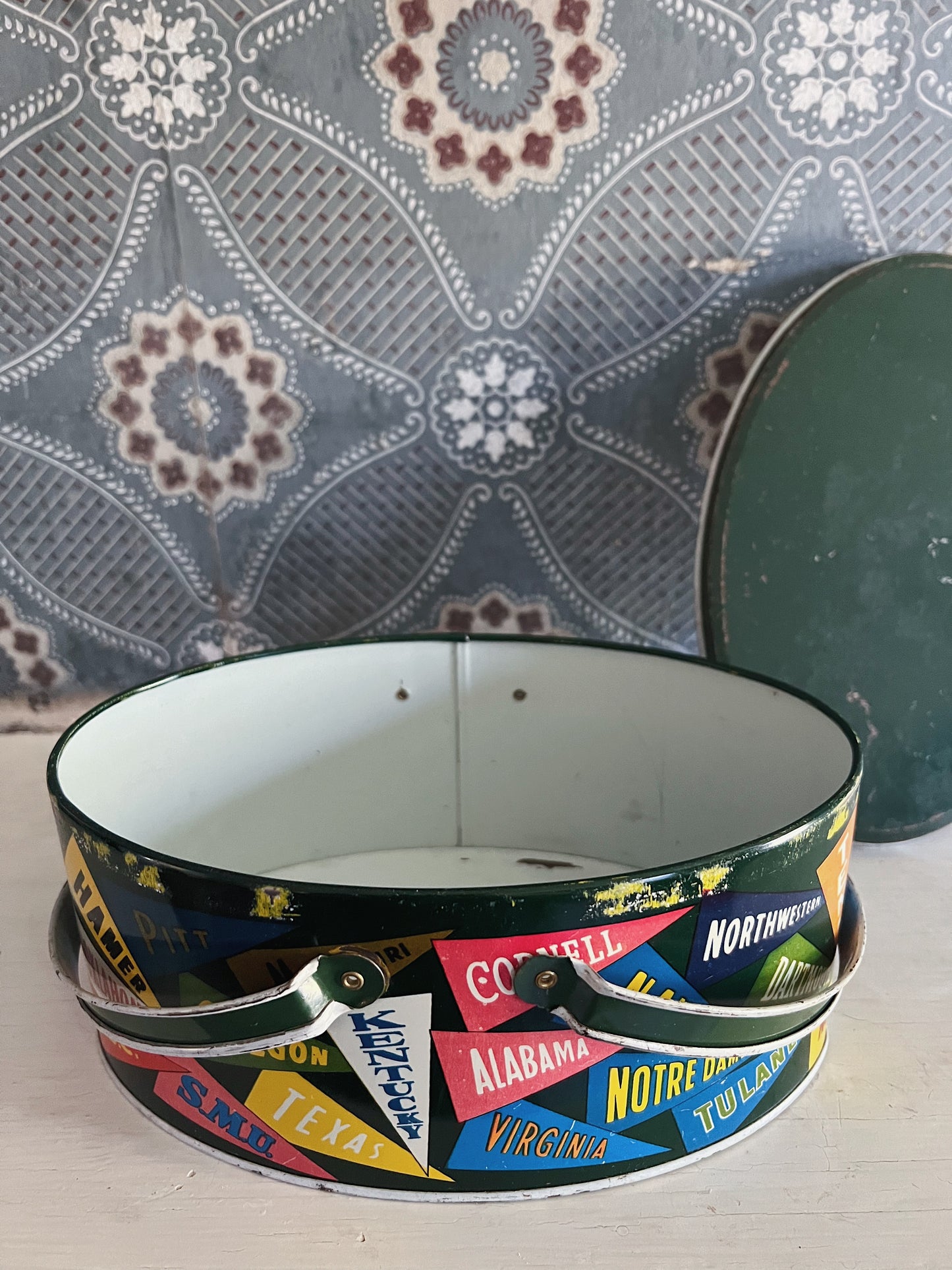 1950s Tin Pennant Lunch Box