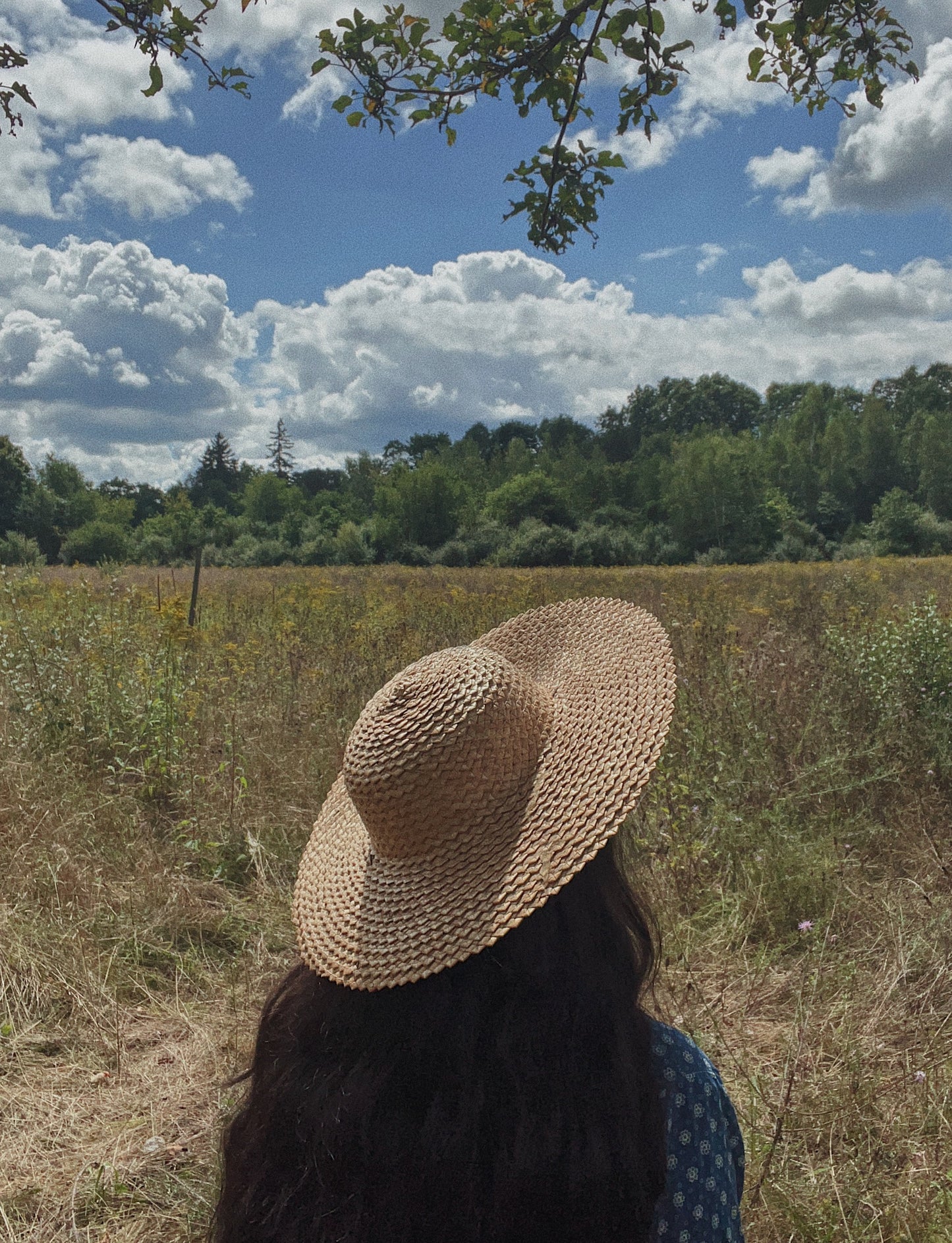 Authentic 1930s Hand Woven Straw Farm Hat