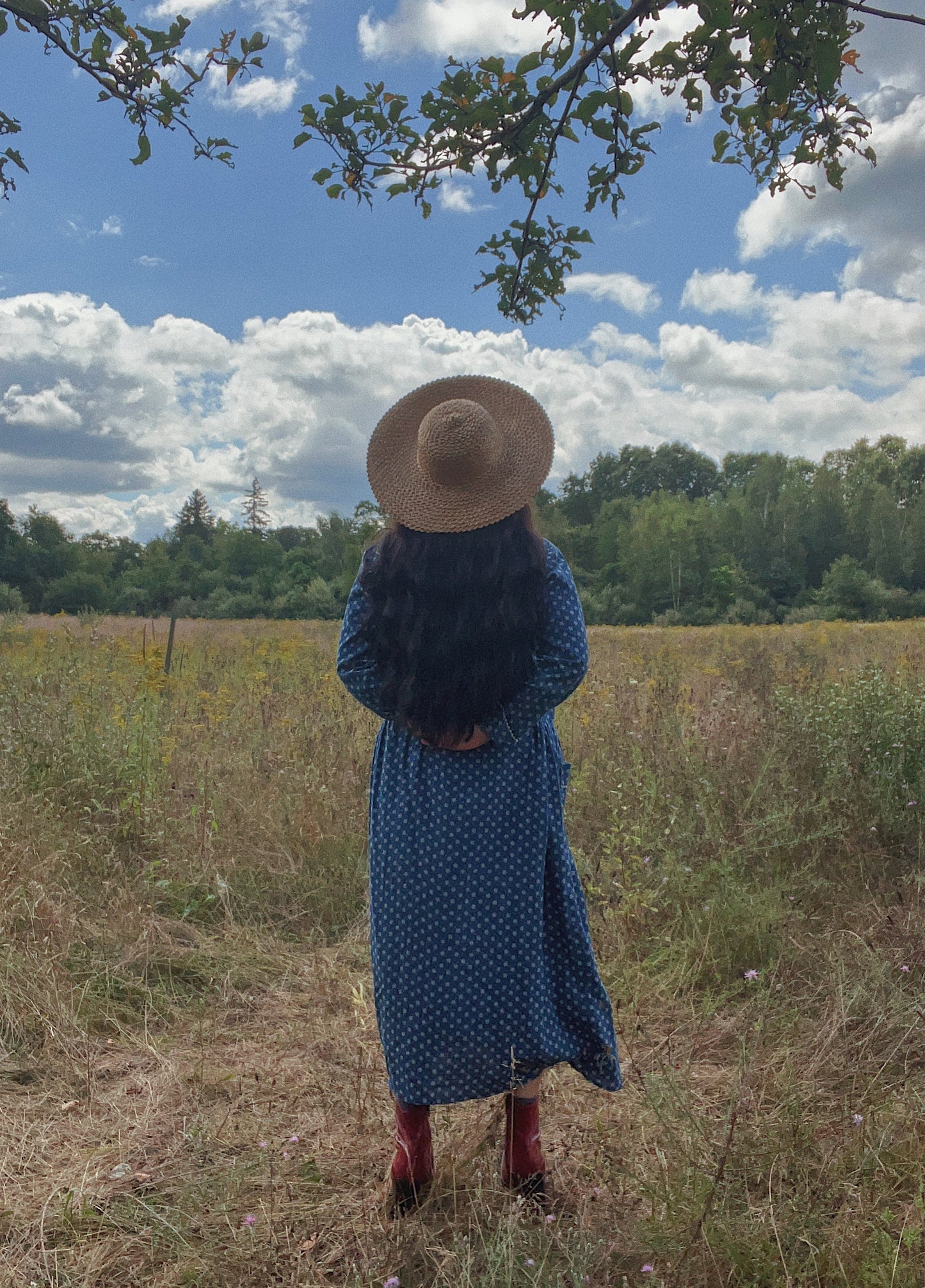 Authentic 1930s Hand Woven Straw Farm Hat