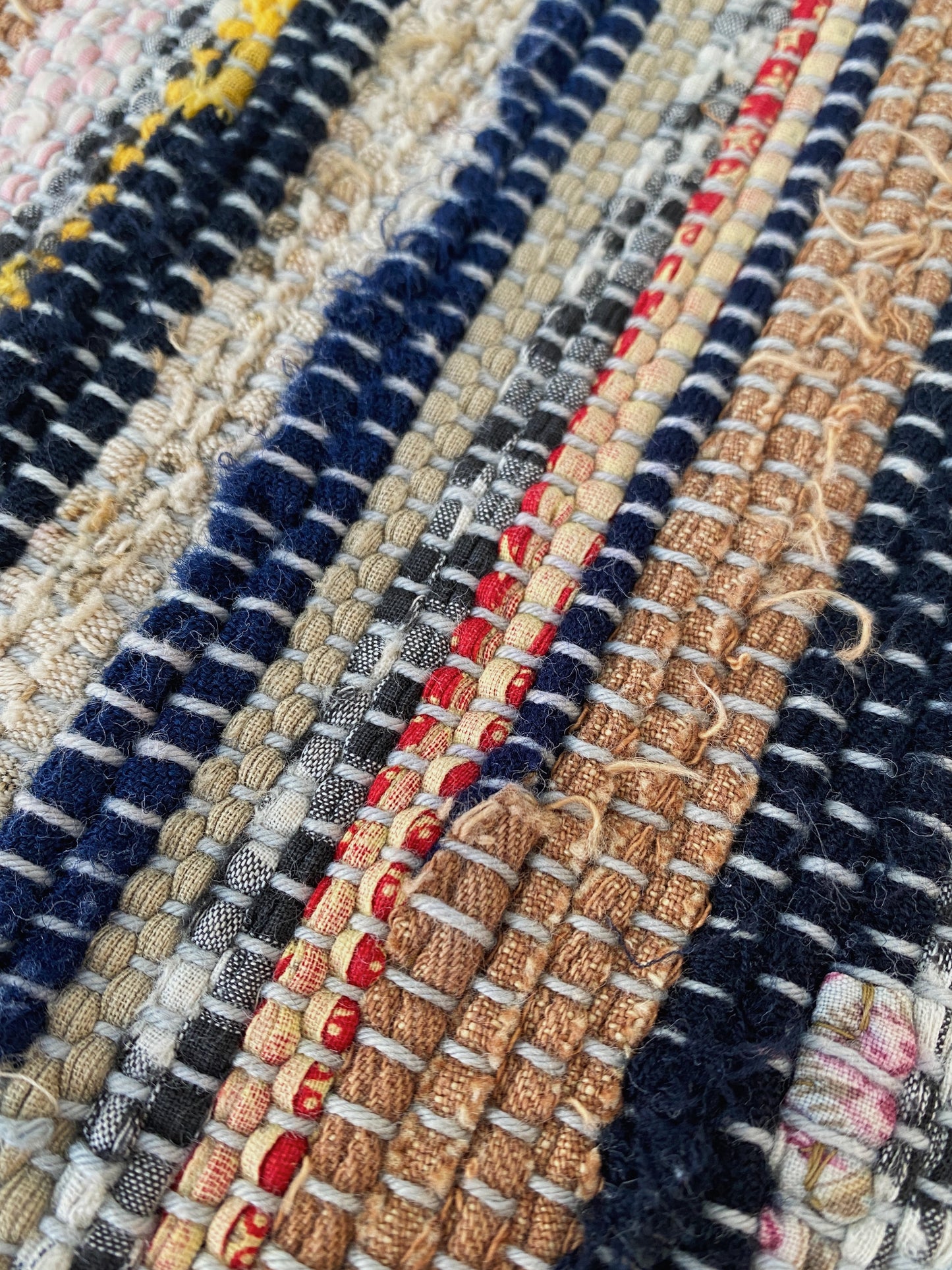 1930s Long Rag Rug Runner