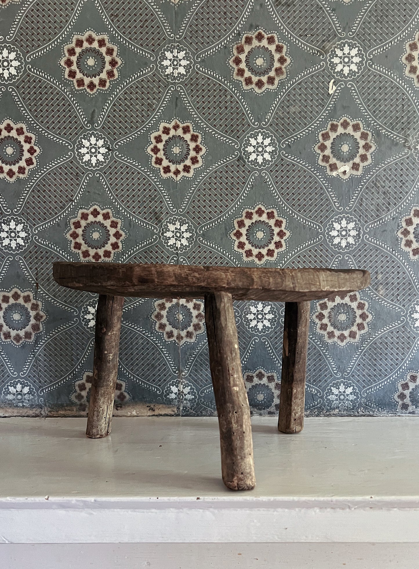 Early 1900s Rustic Tripod Milking Stool