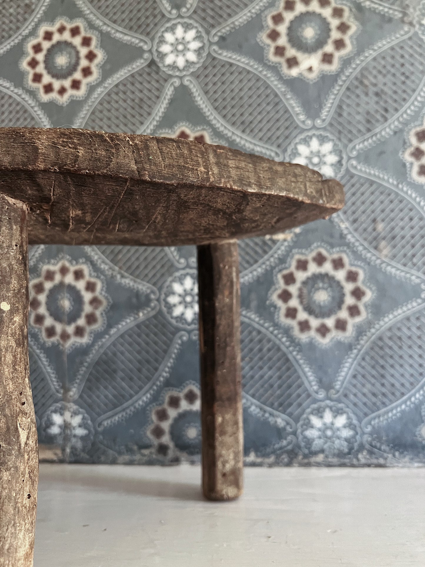 Early 1900s Rustic Tripod Milking Stool