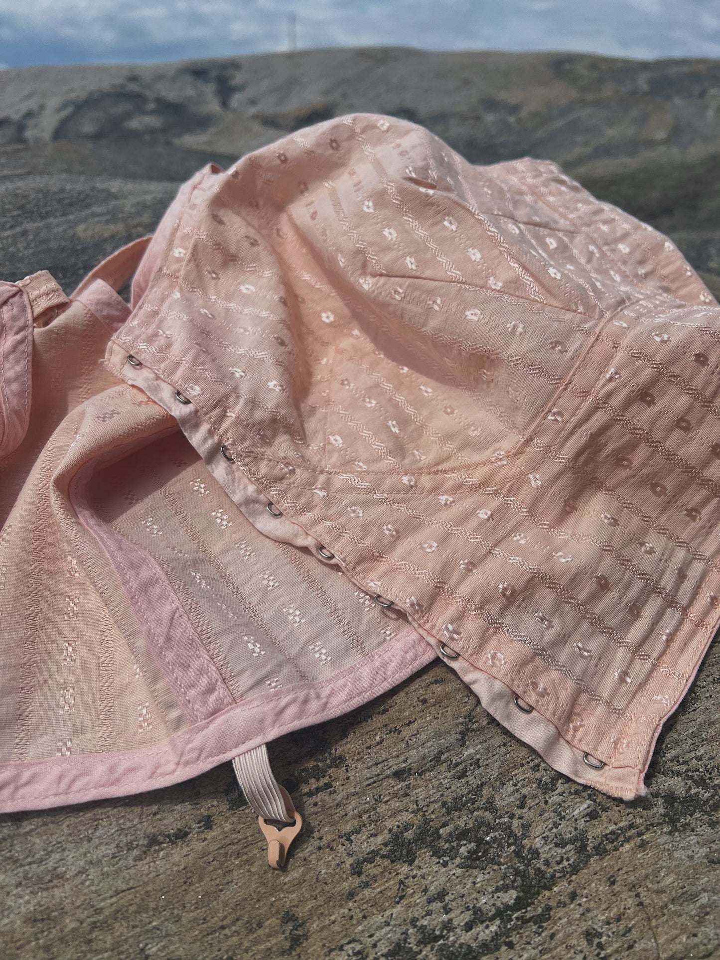 30s/40s Rayon/Cotton Ballet Pink Bralette — Rare Plus Size