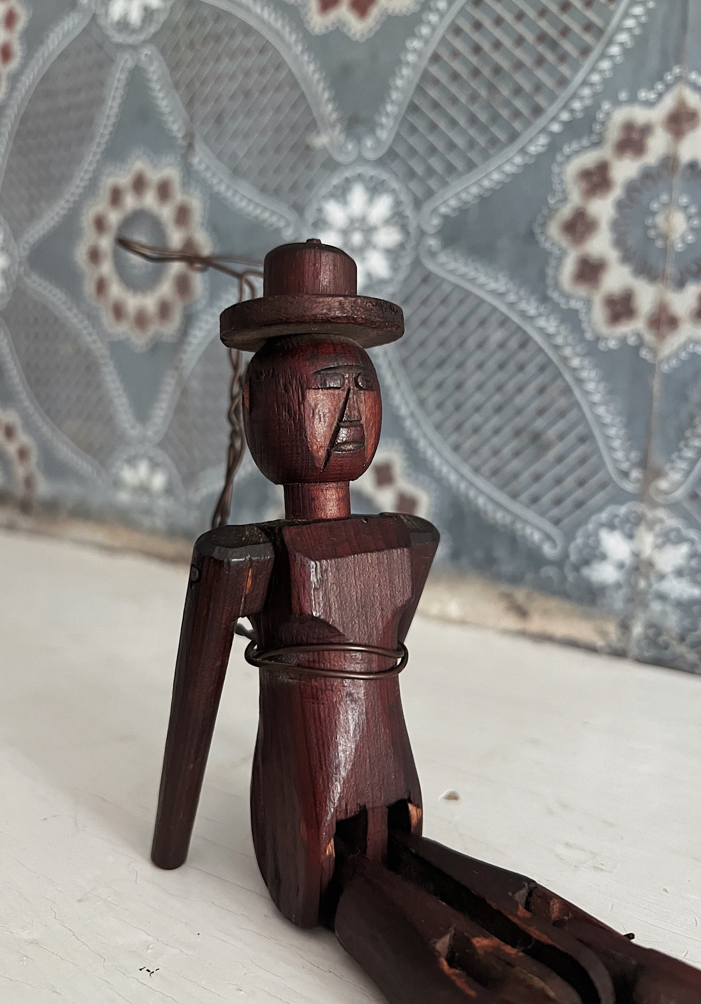 19th Century Folk Art Jig Dancer Articulated Doll